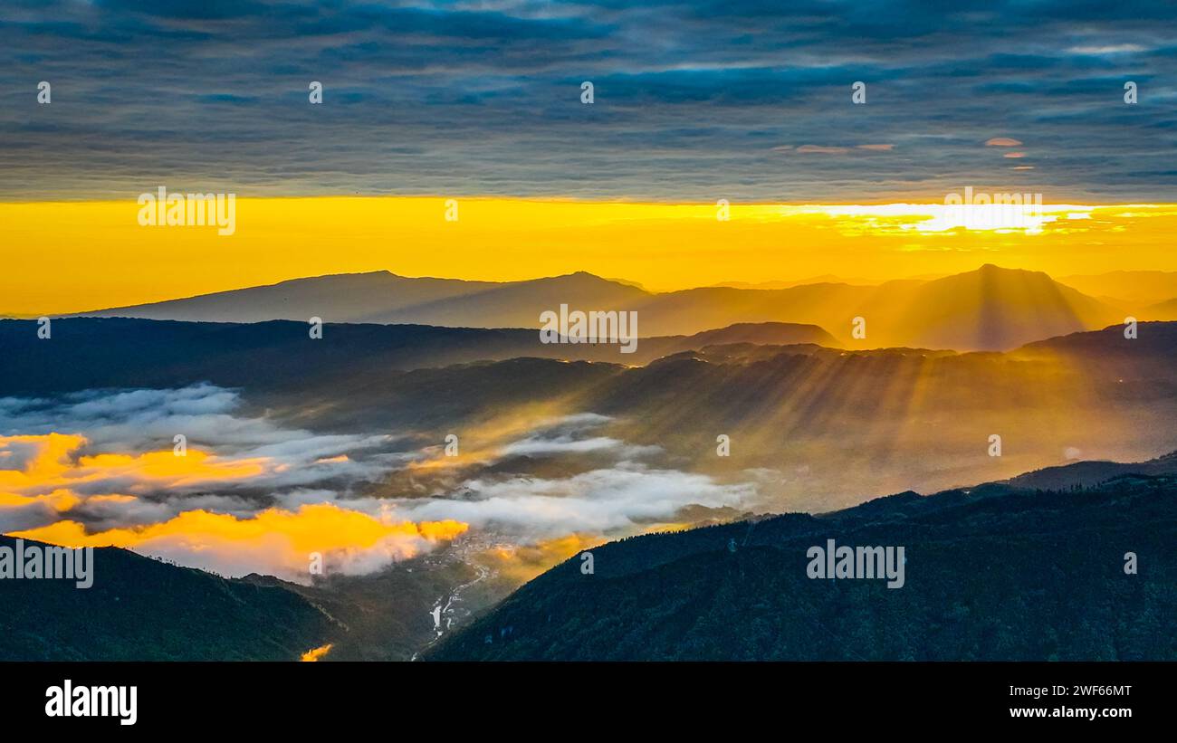 Haizishan Sonnenaufgang Stockfoto