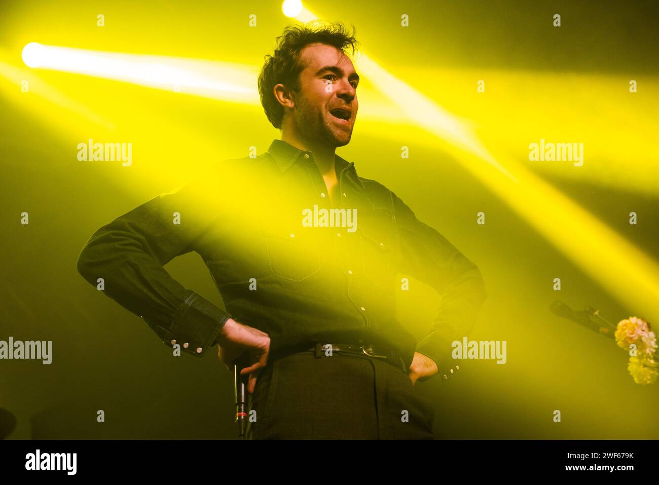 Mailand, Italien. Januar 2024. Justin Young von The Vaccines tritt am 28. Januar 2024 live im Magazzini Generali in Mailand auf. Credit: SOPA Images Limited/Alamy Live News Stockfoto