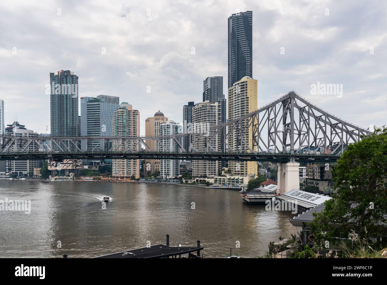 Brisbane City, The Story Bridge und Brisbane River, Queensland, Australien Stockfoto