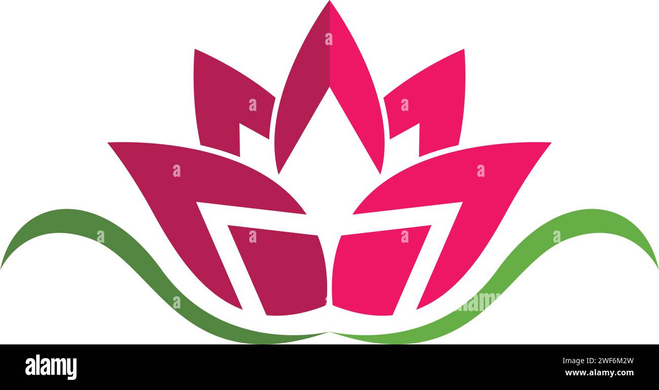 Stilisierte Lotus Blume Symbol Vektor Hintergrund Stock Vektor