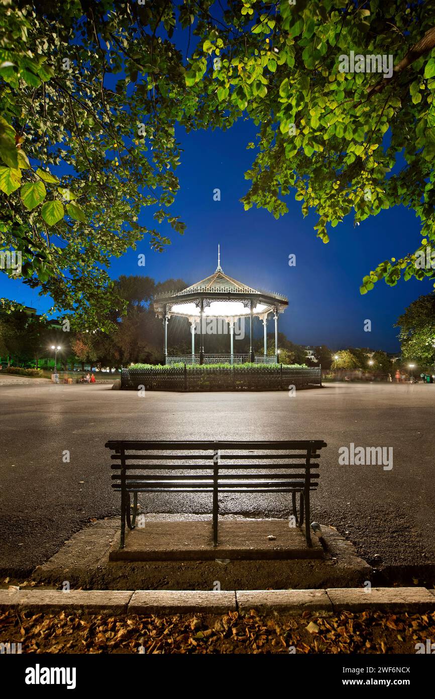 Der Musikpavillon auf dem Spianada Platz, Kerkyra ('Korfu') Stadt, Kerkyra Insel, Ionisches Meer, Griechenland. Stockfoto