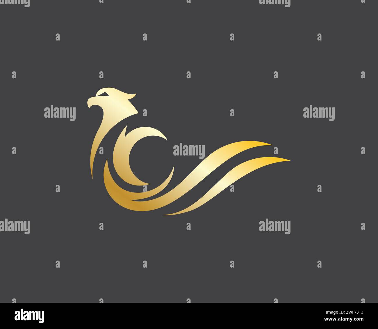 Falcon wing Logo Template Vector Illustration Design Stock Vektor