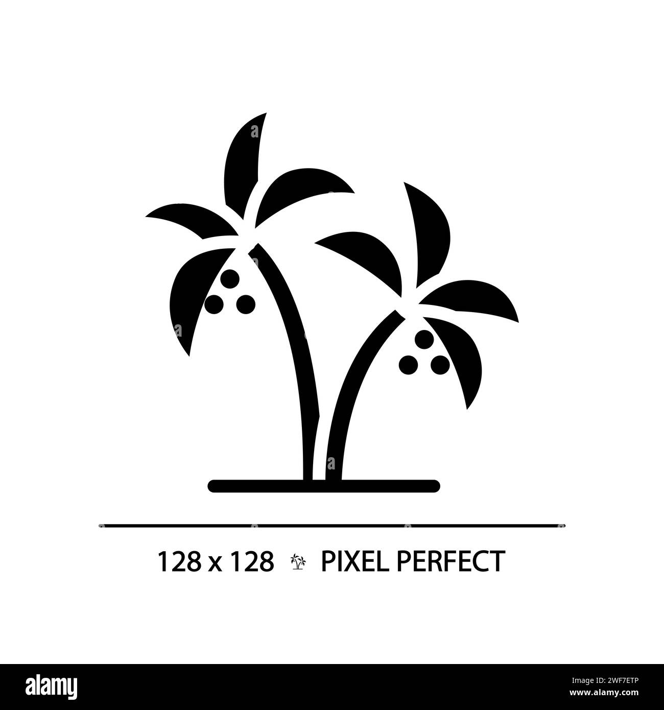 Datumspalmen im schwarzen Glyphen-Symbol der VAE Stock Vektor