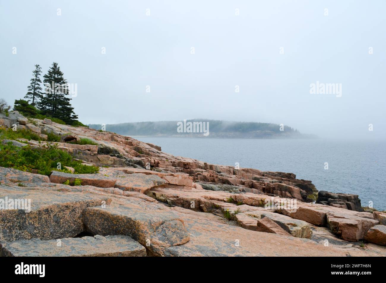 Blick auf den Ozean im Acadia-Nationalpark Stockfoto