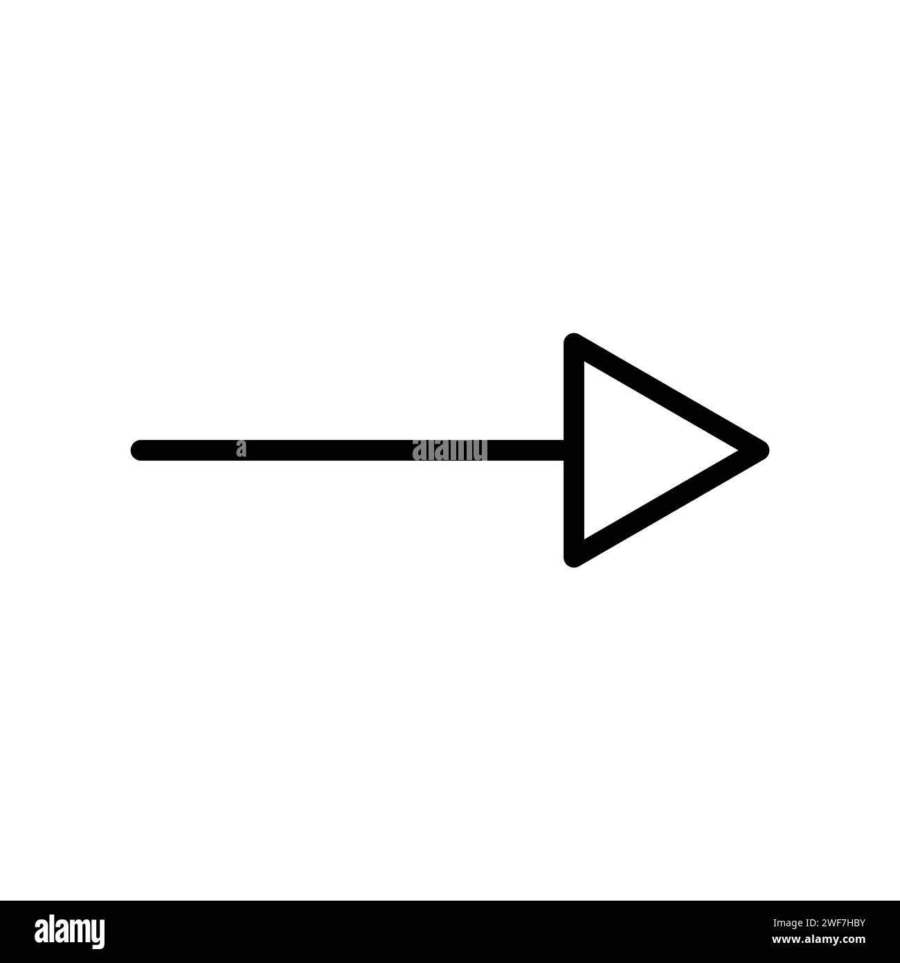 Vektorsymbol mit Rechtspfeil Stock Vektor