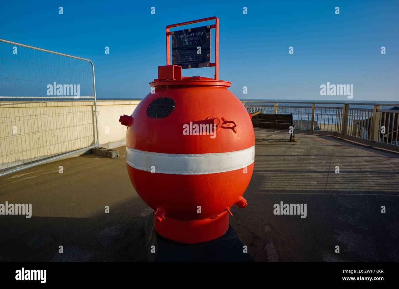 Schiffbruch Mariners' Society Mine-Sammelbox in Sandown, Isle of Wight Stockfoto