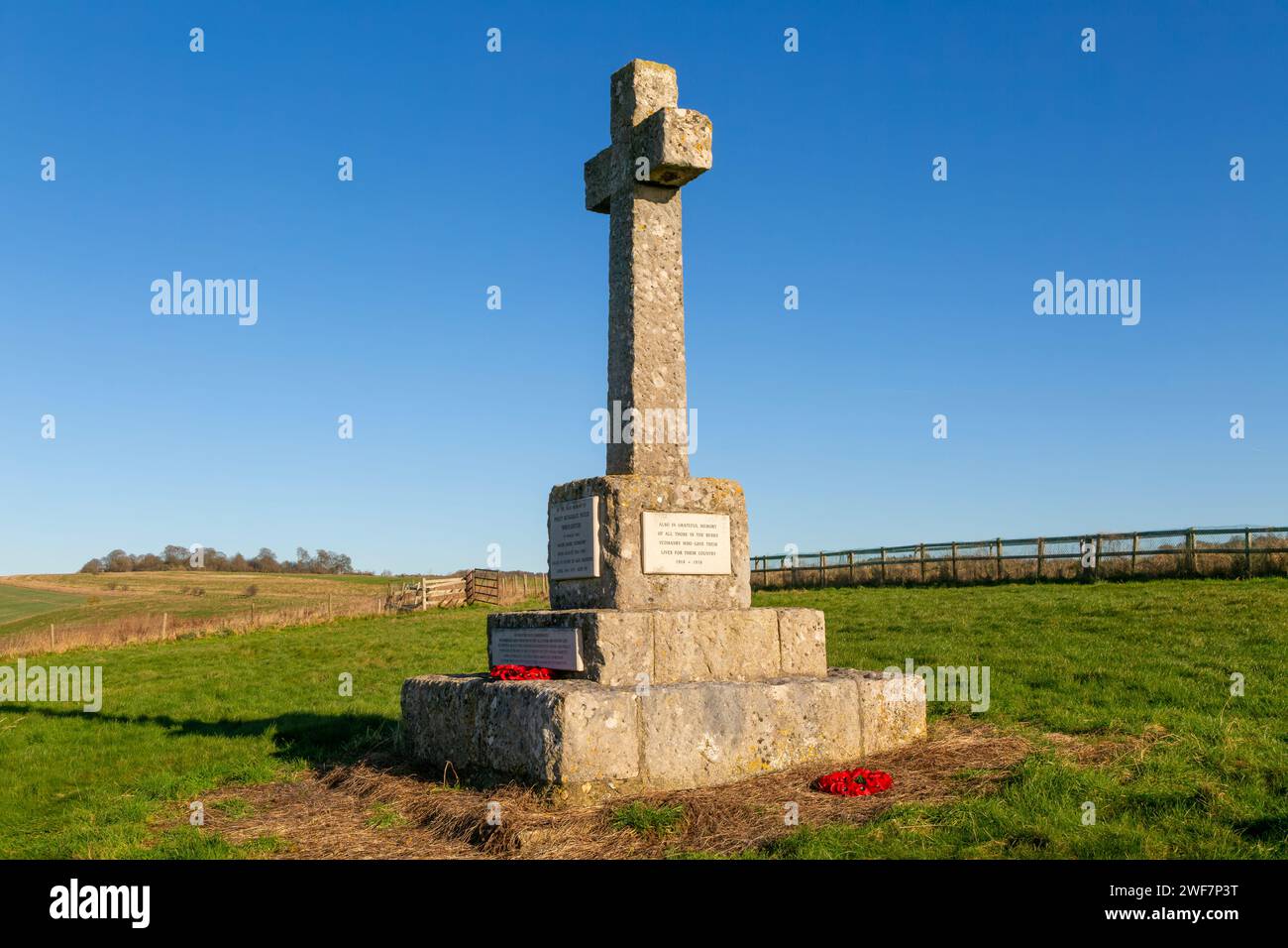 Denkmal für Philip Musgrave Neeld Wroughton aus Woolley Park, Chaddleworth, Berkshire, England, Vereinigtes Königreich, getötet in der Schlacht von Gaza 1917 Stockfoto