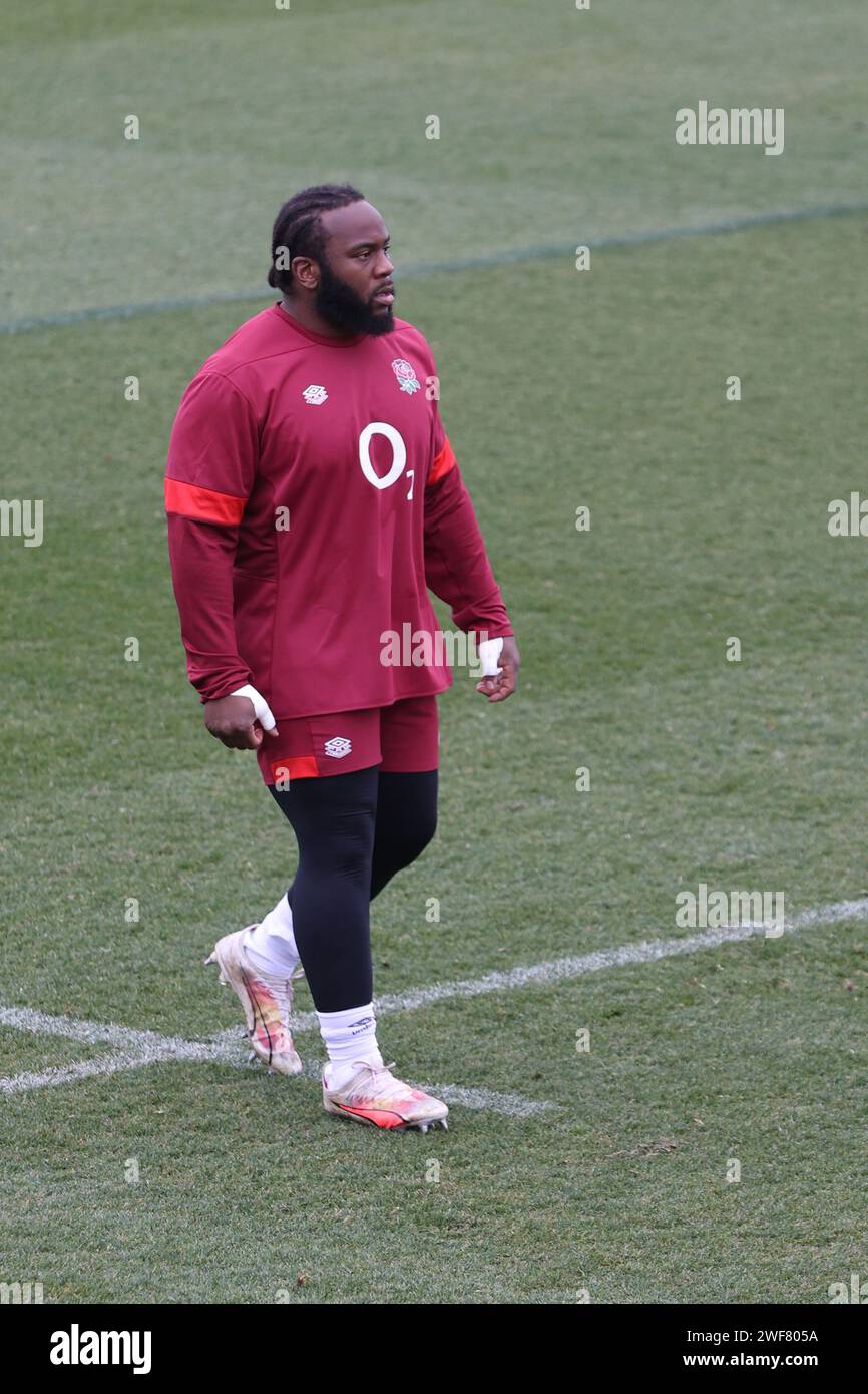 Girona, Spanien, 29. Januar 2024, Beno Obano nahm am englischen Rugby-Trainingscamp Teil Stockfoto