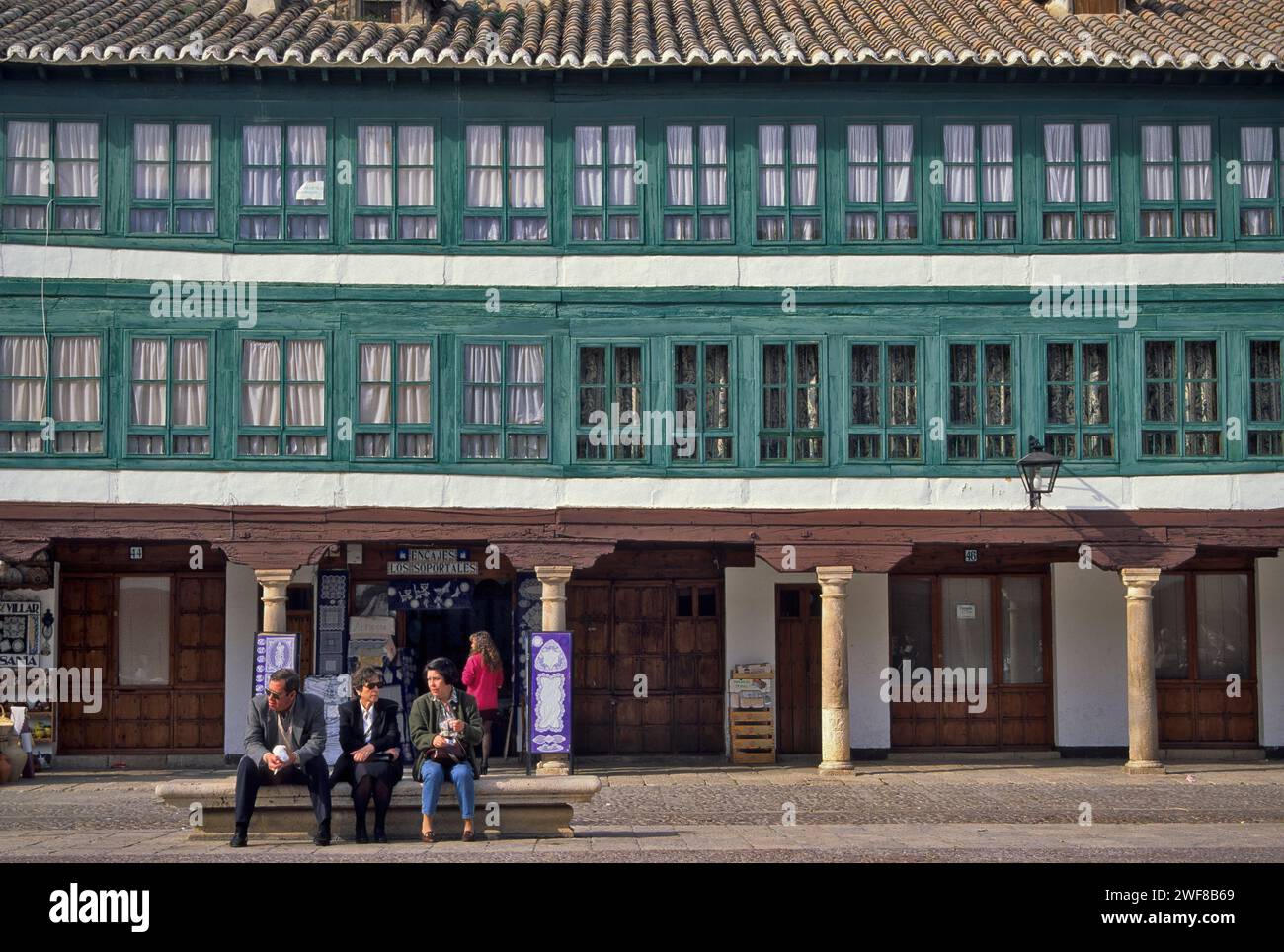 Haus am Plaza Mayor in Almagro, Castille La Mancha, Spanien Stockfoto