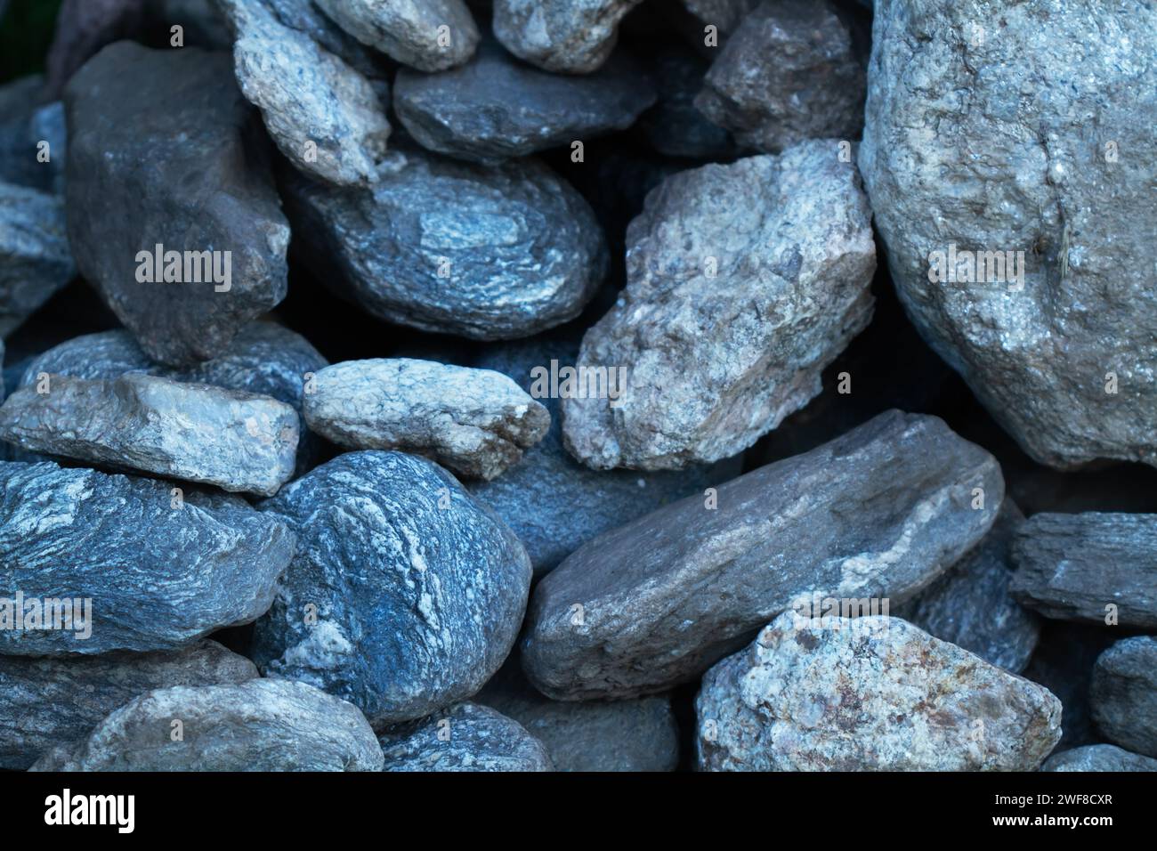 Graue und weiße Felsen aus nächster Nähe Stockfoto