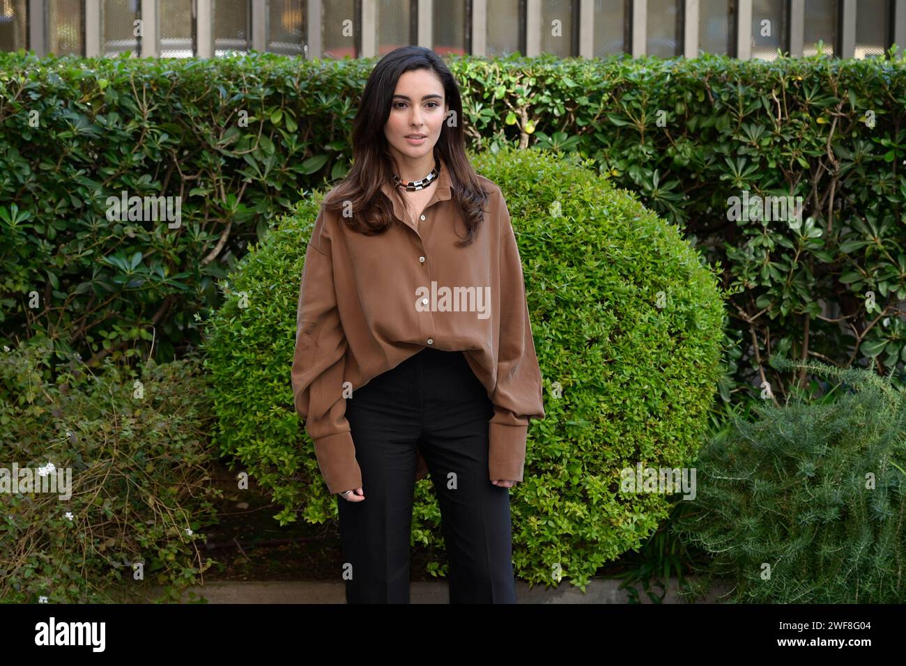 Rom, Italien. Januar 2024. Chiara Celotto nimmt am Fotoruf der Rai-fernsehserie „Mameli“ in der Viale Mazzini Teil. (Foto: Mario Cartelli/SOPA Images/SIPA USA) Credit: SIPA USA/Alamy Live News Stockfoto