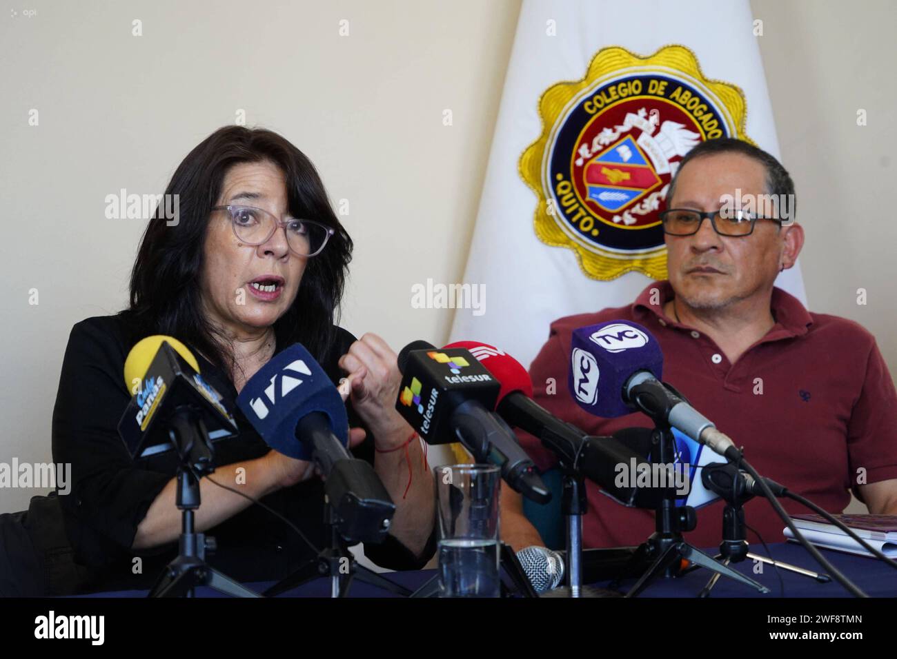 COALISION DERECHOS HUMANOS Quito 29 de enero 2024. Rueda de prensa de la coalicion de sociedad Civil por los derechos humanos de la ninez y adolescencia. API / DANIEL MOLINEROS Quito Pichincha Ecuador SOI-COALISIONDERECHOSHUMANOS-3638ecb94409e6214e06d92f8b00b92 *** COALISION DERECHOS HUMANOS Quito 29. Januar 2024 Pressekonferenz der Koalition der Zivilgesellschaft für die Menschenrechte von Kindern und Jugendlichen API DANIEL MOLINEROS Quito Pichincha Ecuador ECURANIANANEcuador Stockfoto