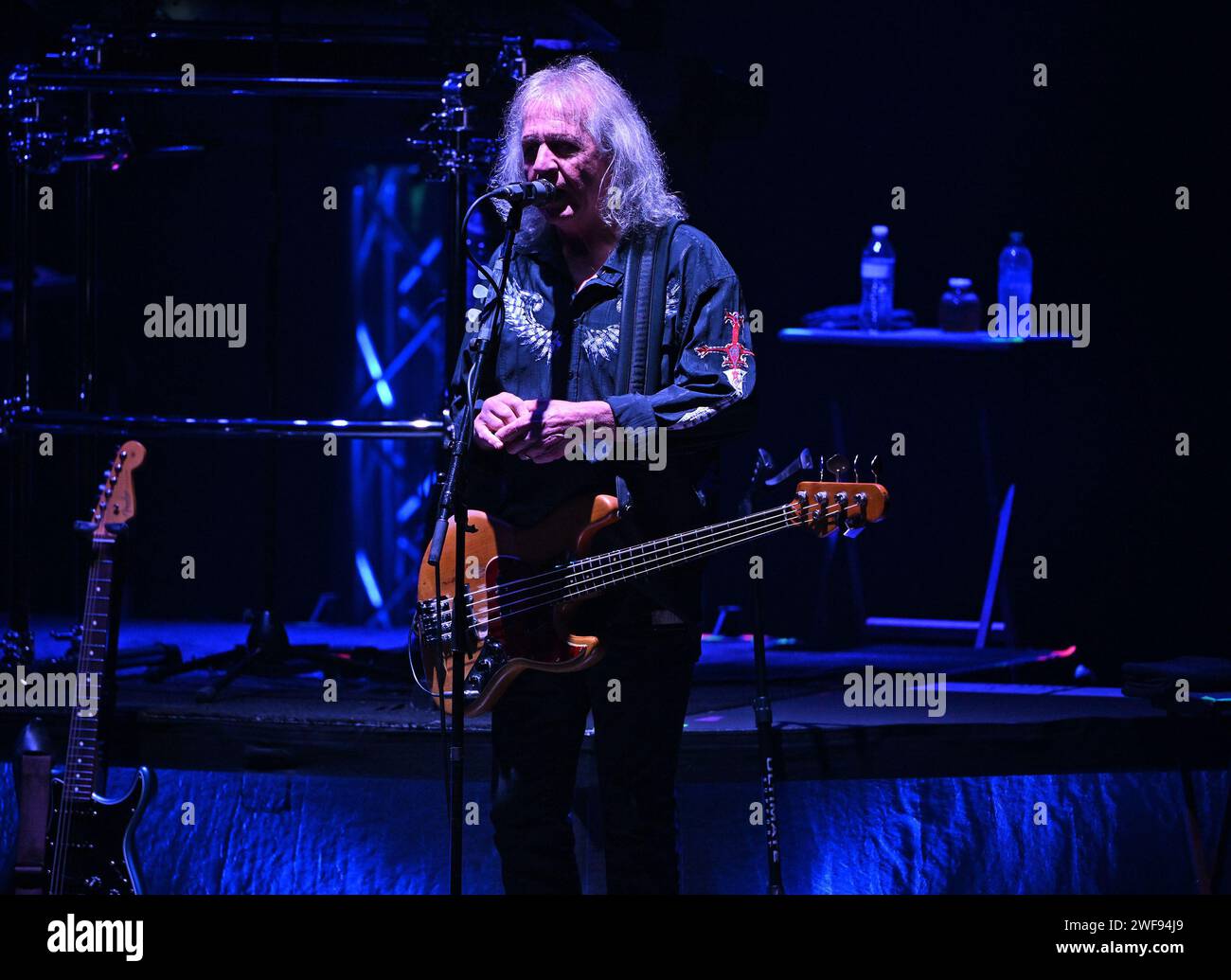 Fort Lauderdale FL, USA. Januar 2024. Kansas tritt während ihrer 50. Jubiläumstour – Another Fork in the Road Tour am 28. Januar 2024 im Broward Center for the Performing Arts in Fort Lauderdale, Florida auf. Quelle: Mpi04/Media Punch/Alamy Live News Stockfoto