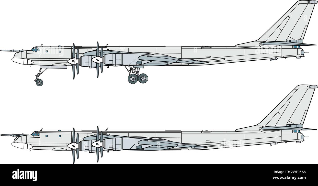 Russischer Langstreckenbomber Stock Vektor