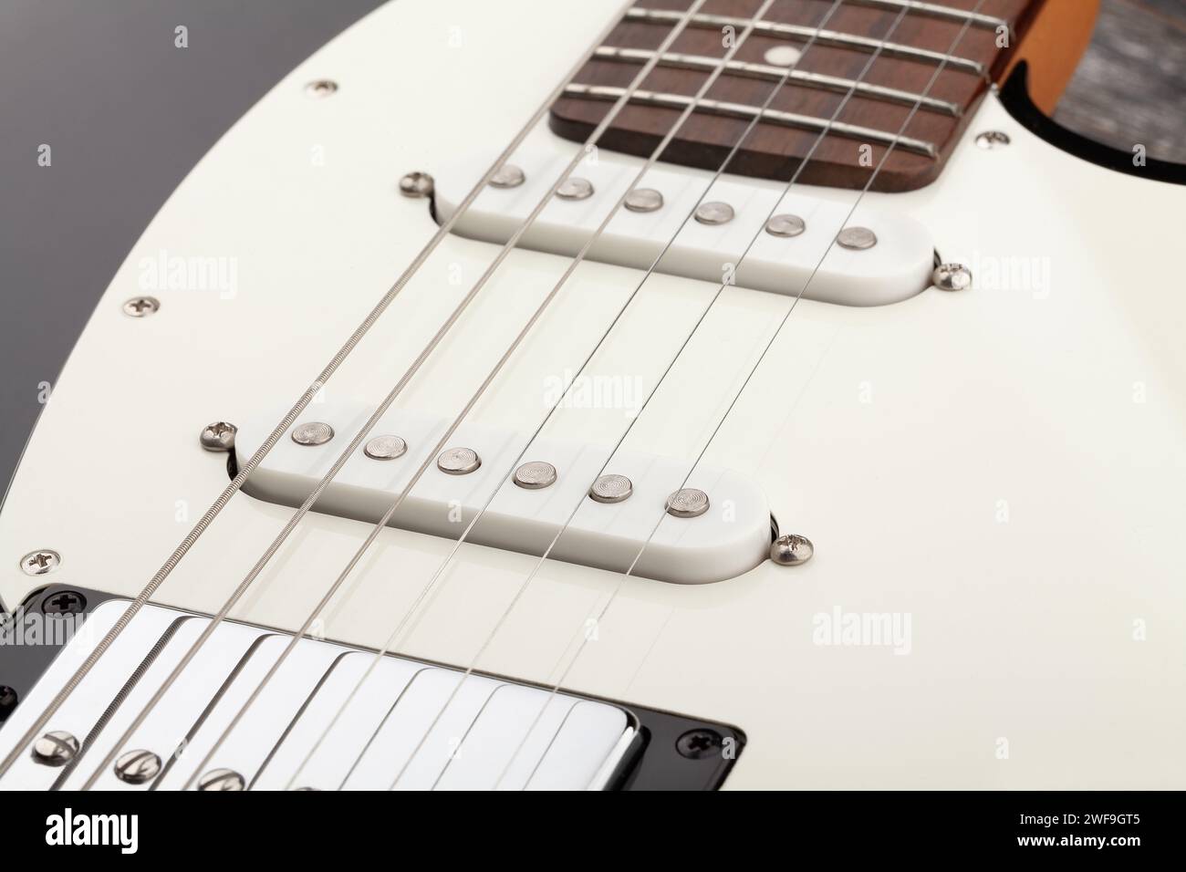 Elektrische Gitarre Einzelspule Pickups Großaufnahme Stockfoto
