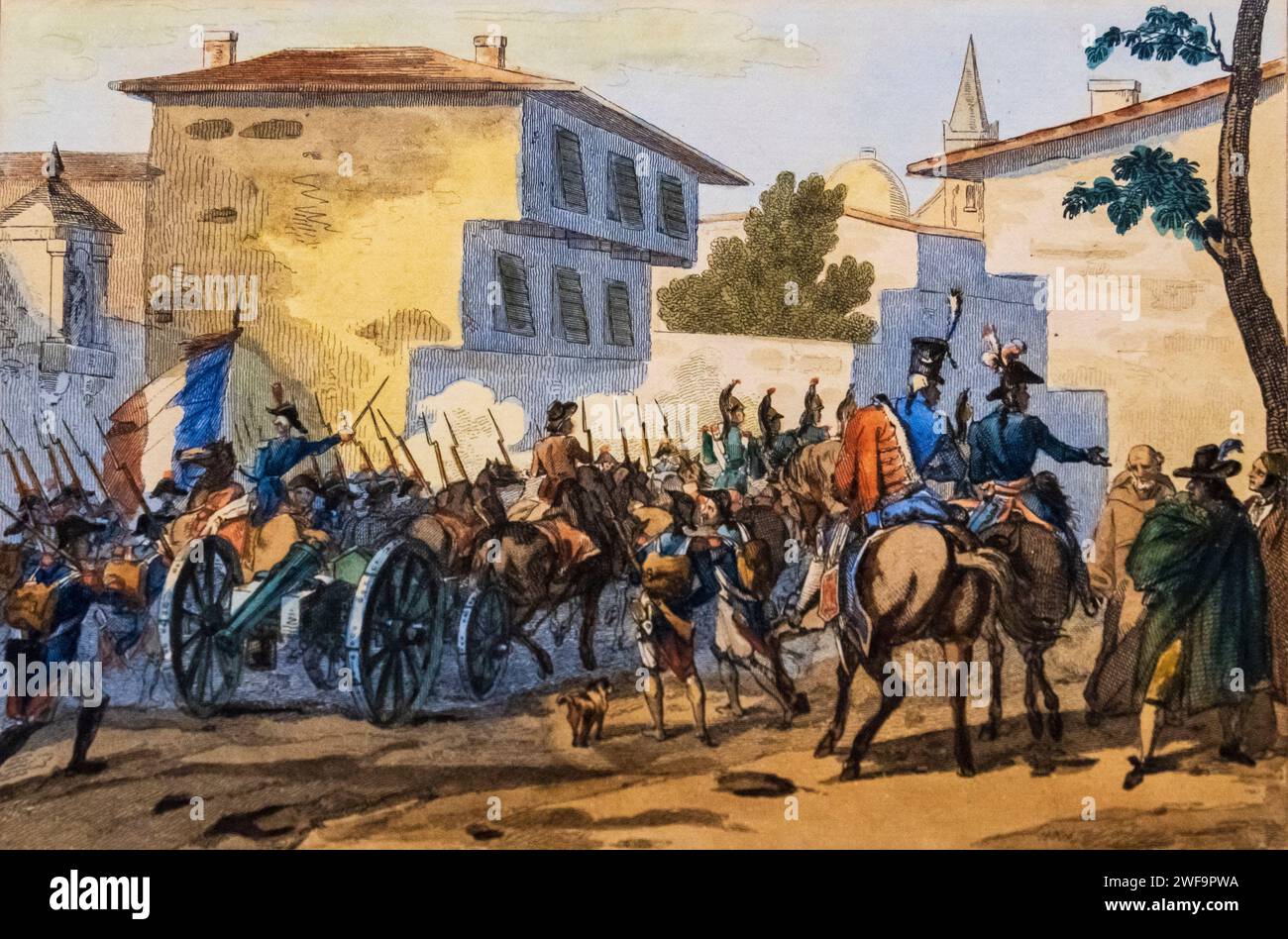 Eintritt der Franzosen in Vitoria, Bianchi und Martinez, Álava Armory Museum, Vitoria, Baskenland, Spanien Stockfoto