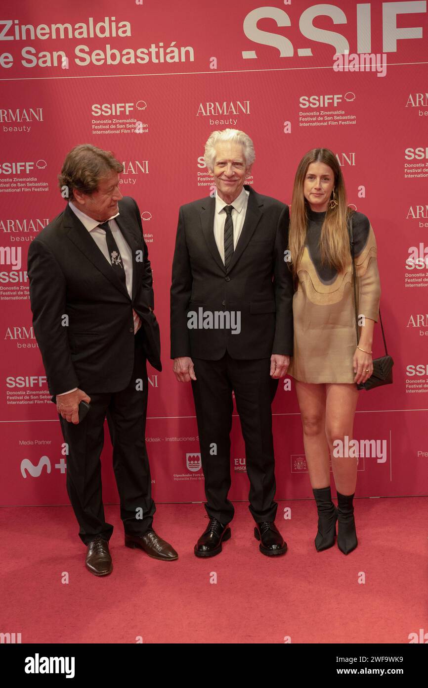 FESTIVAL DE CINE DE SAN SEBASTIAN - SPANIEN / DAVID CRONEMBERG - ZINEMALDIA / Regisseur y guionista David Cronenberg - Internationales Filmfestival Stockfoto