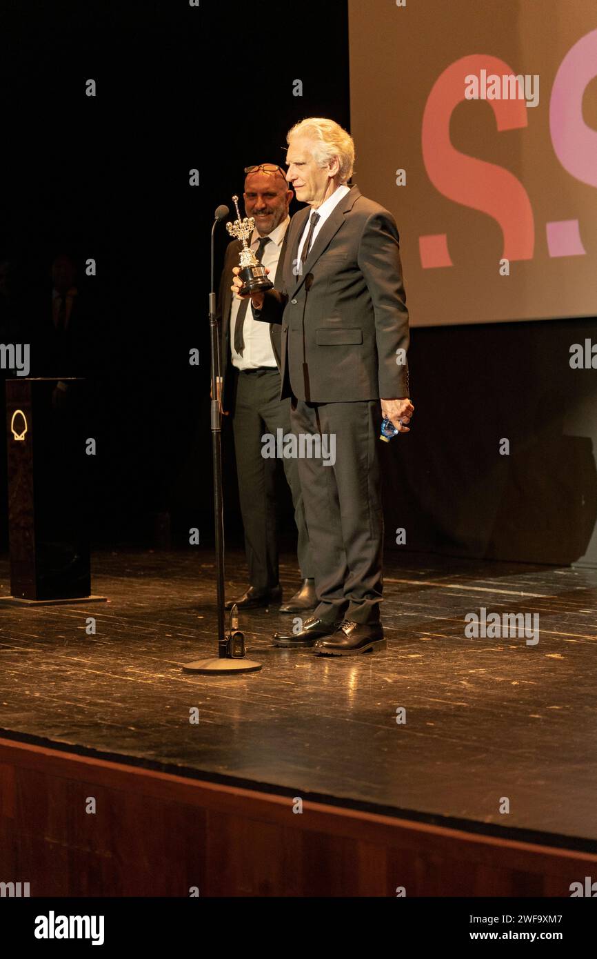 FESTIVAL DE CINE DE SAN SEBASTIAN - SPANIEN / DAVID CRONEMBERG - ZINEMALDIA / Regisseur y guionista David Cronenberg - Internationales Filmfestival Stockfoto