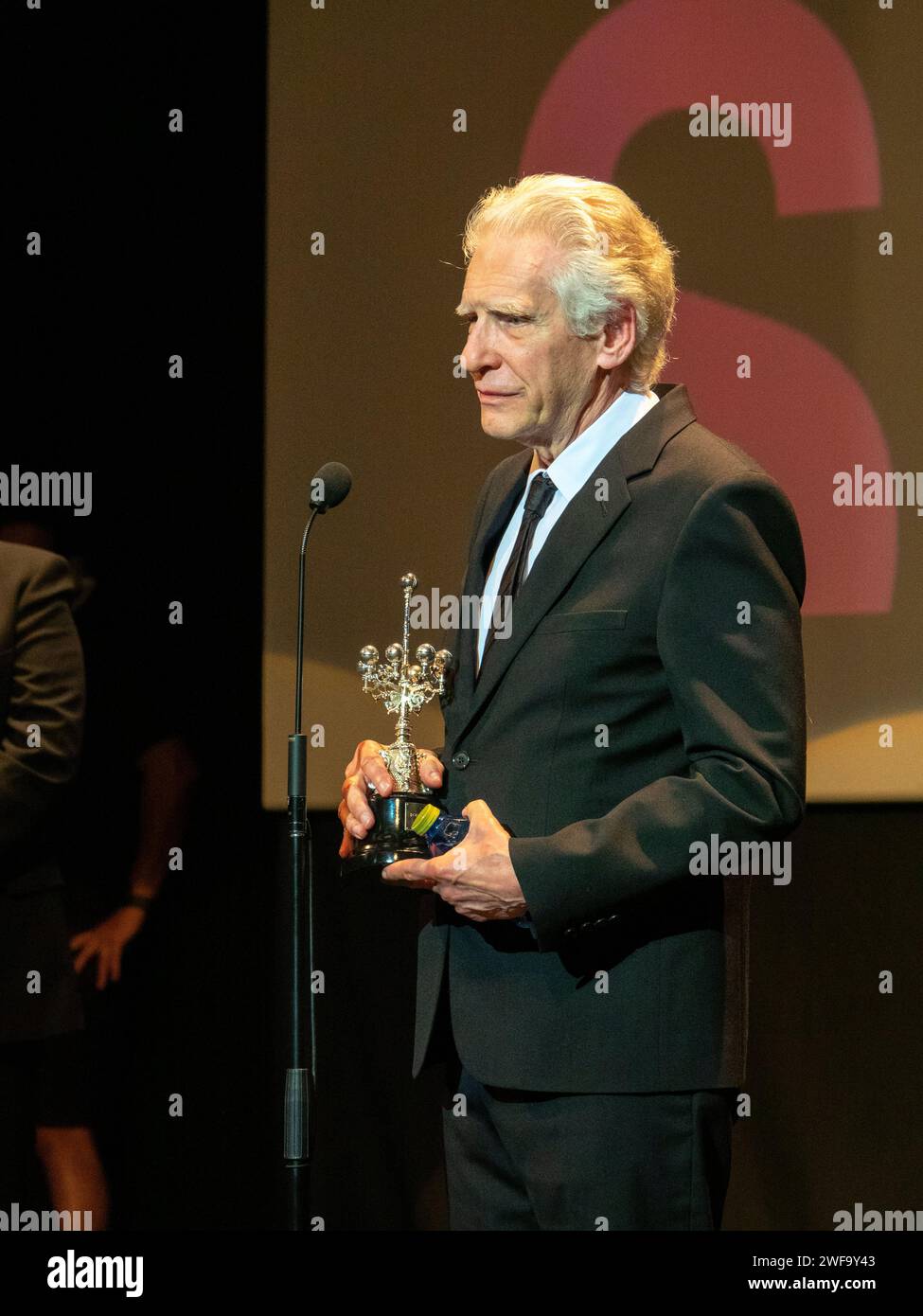 FESTIVAL DE CINE DE SAN SEBASTIAN - SPANIEN / DAVID CRONEMBERG - ZINEMALDIA / Regisseur y guionista David Cronenberg - Internationales Filmfestival Stockfoto