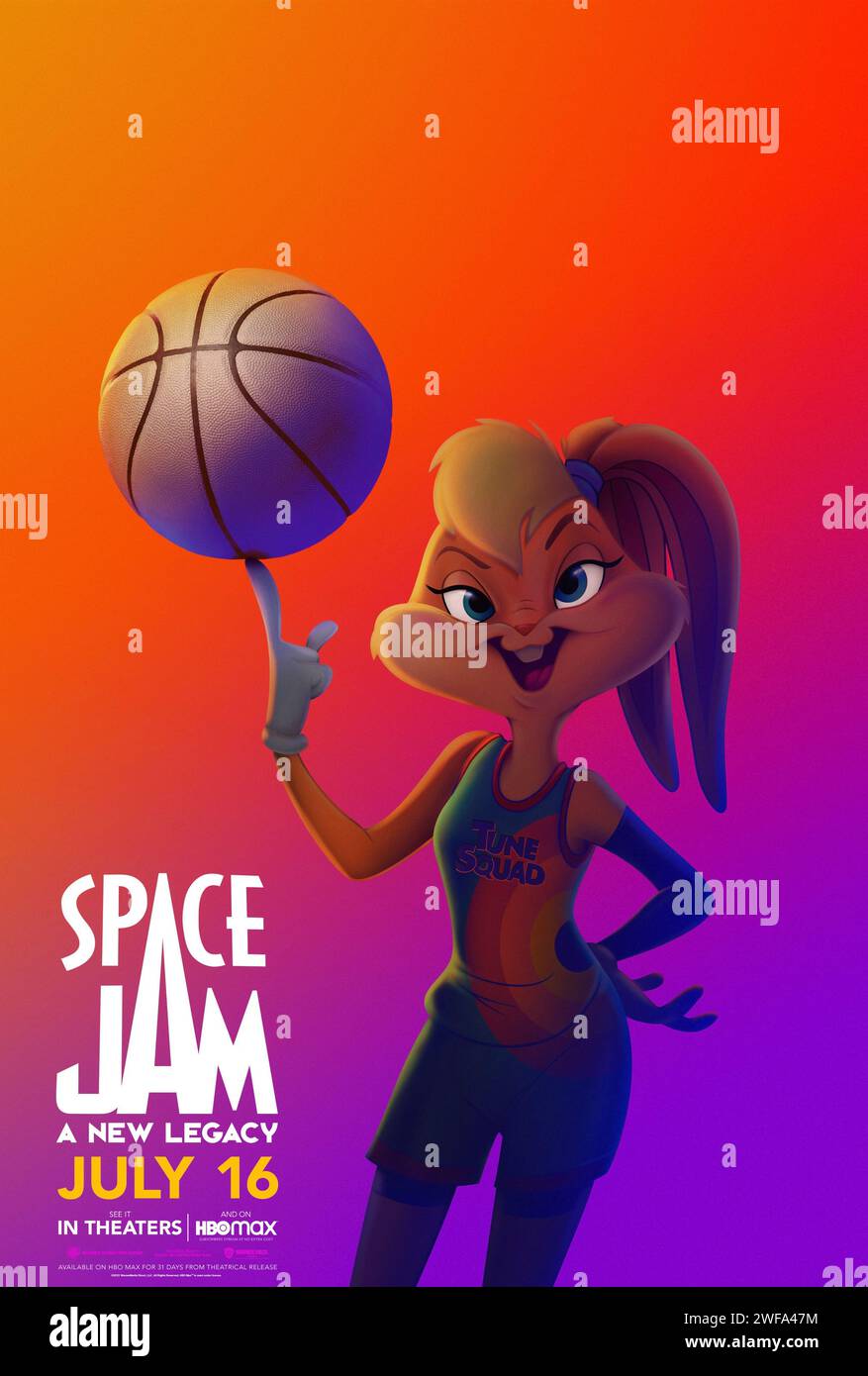 Space Jam: A New Legacy (2021) von Malcolm D. Lee mit Zendaya als Lola Bunnya. NBA-Superstar LeBron James trifft sich mit Bugs Bunny und den restlichen Looney-Songs für diese lang erwartete Fortsetzung. Poster mit US-Zeichen ***NUR FÜR REDAKTIONELLE ZWECKE***. Quelle: BFA / Warner Bros Stockfoto