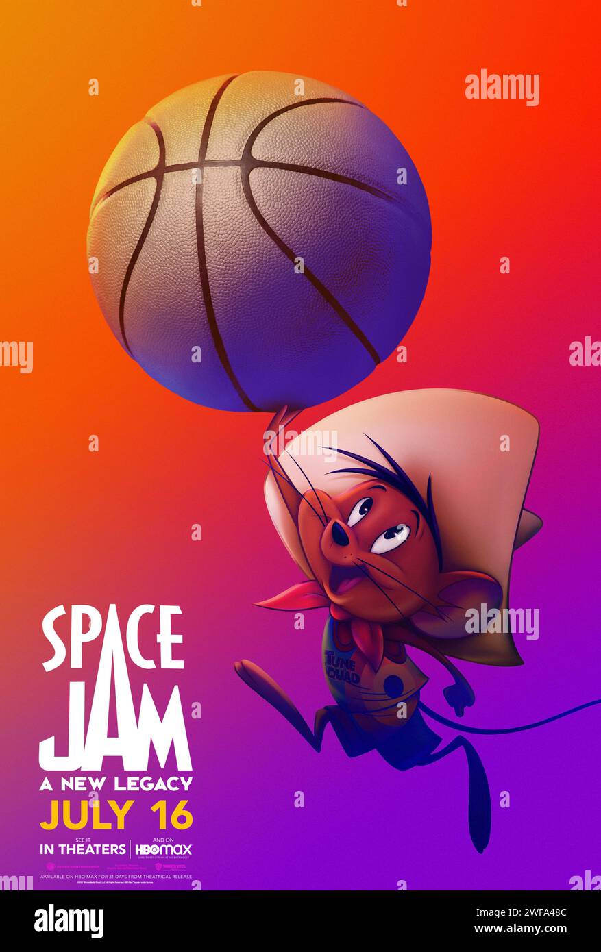 Space Jam: A New Legacy (2021) von Malcolm D. Lee mit Gabriel Iglesias als Speedy Gonzales. NBA-Superstar LeBron James trifft sich mit Bugs Bunny und den restlichen Looney-Songs für diese lang erwartete Fortsetzung. Poster mit US-Zeichen ***NUR FÜR REDAKTIONELLE ZWECKE***. Quelle: BFA / Warner Bros Stockfoto