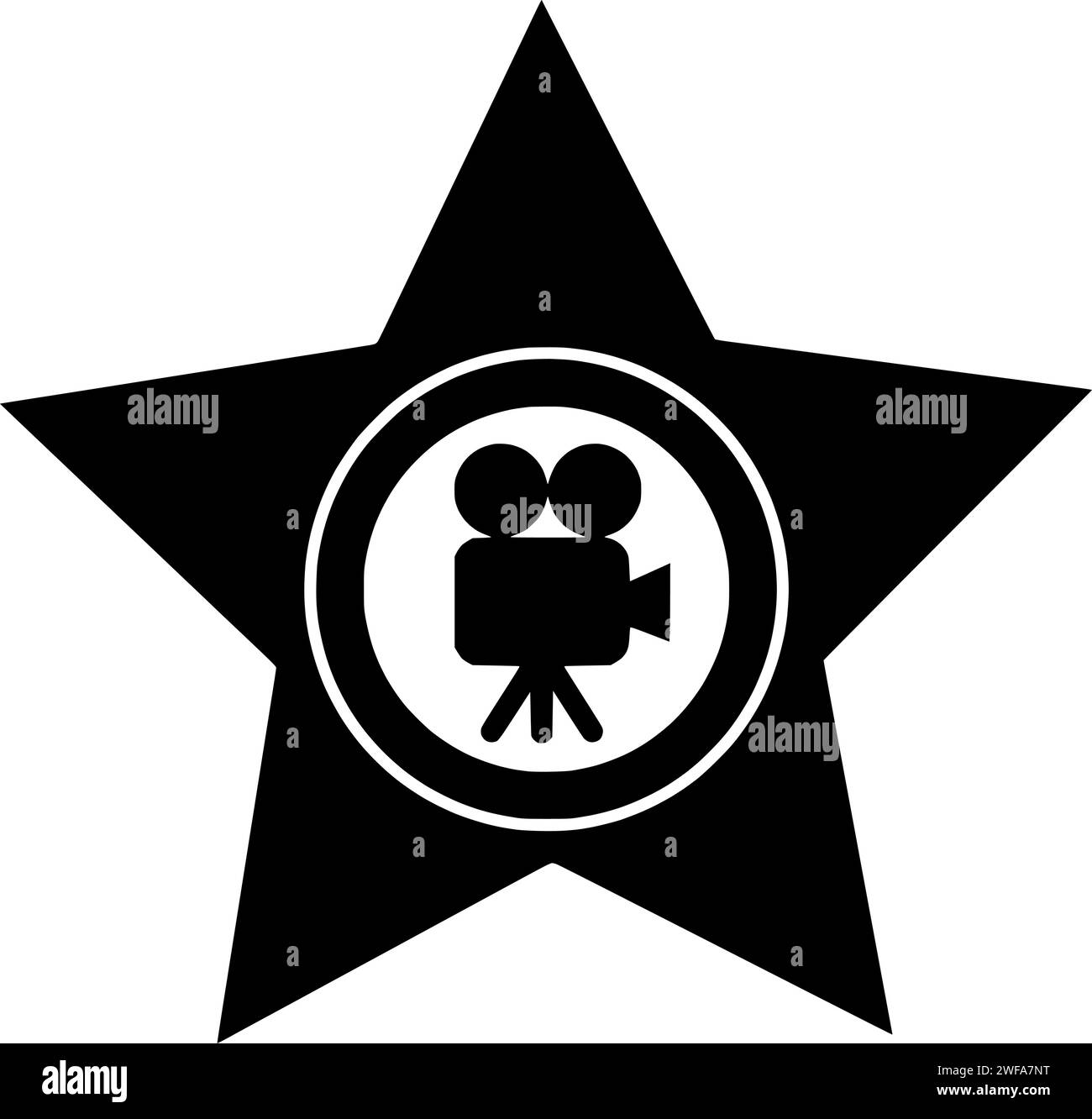 Kino Illustration Film Silhouette Film Logo Star Icon Unterhaltung Umriss Show Video Reel Kamera Kinematographie hollywood Medien Poster Theater Form Filmstreifen Produktion Industrie Stock Vektor