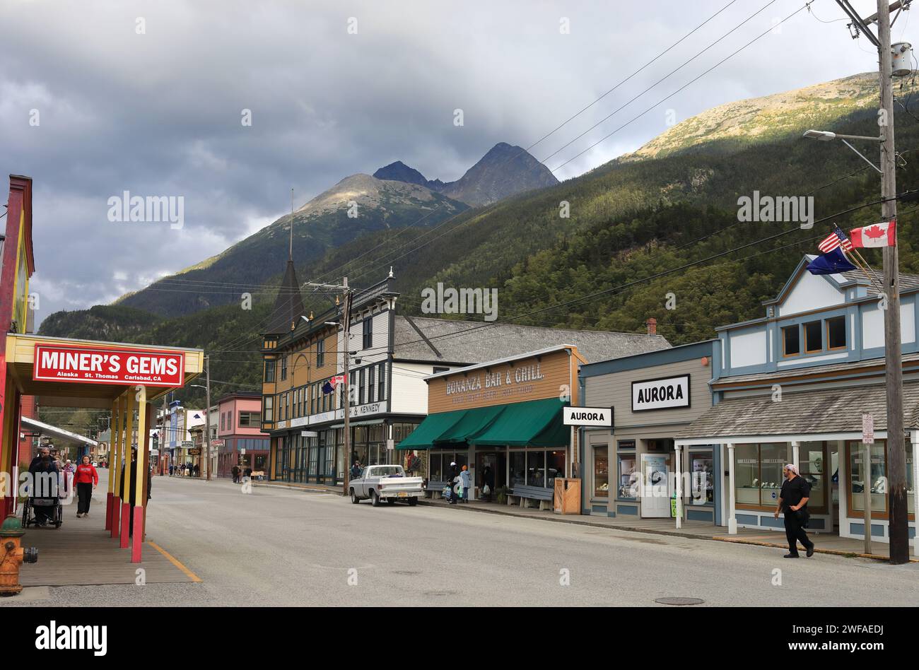 Aussicht auf Skagway Stockfoto