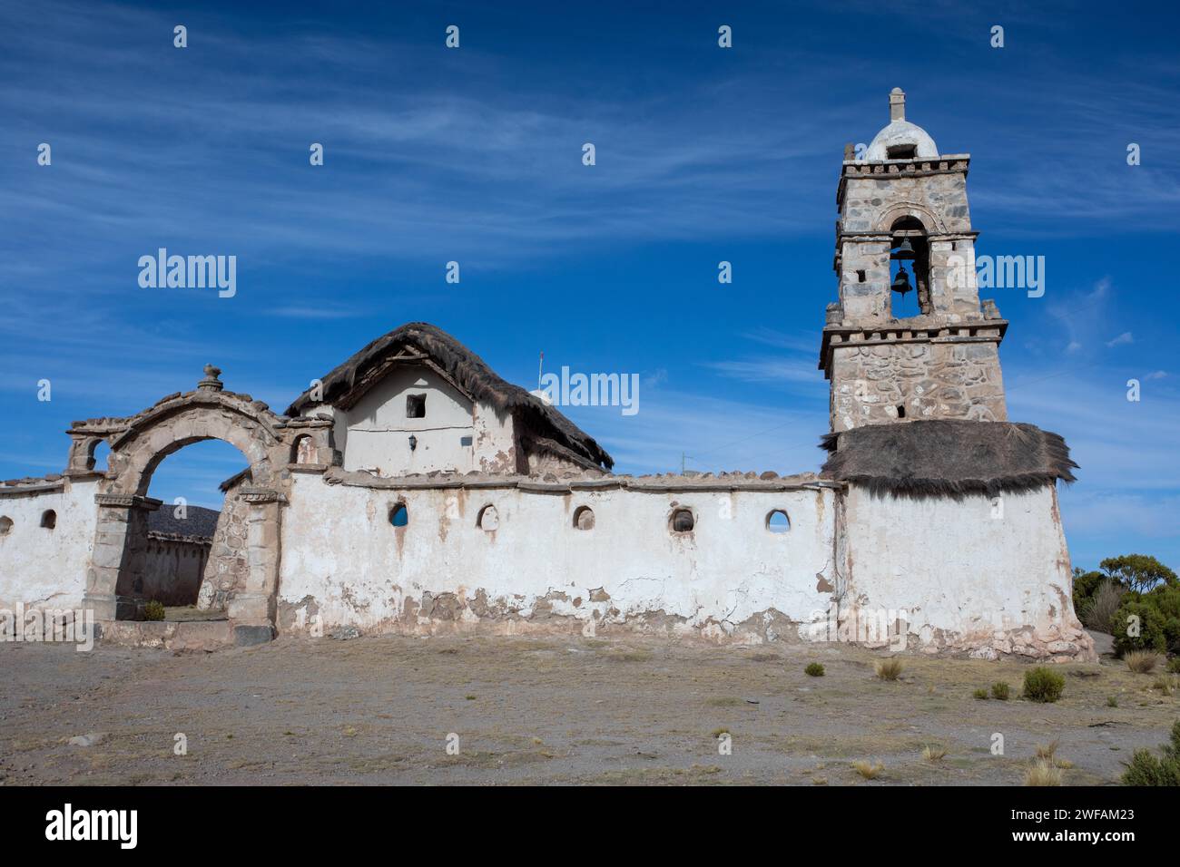 Kirche Tomarapi Bolivien Stockfoto