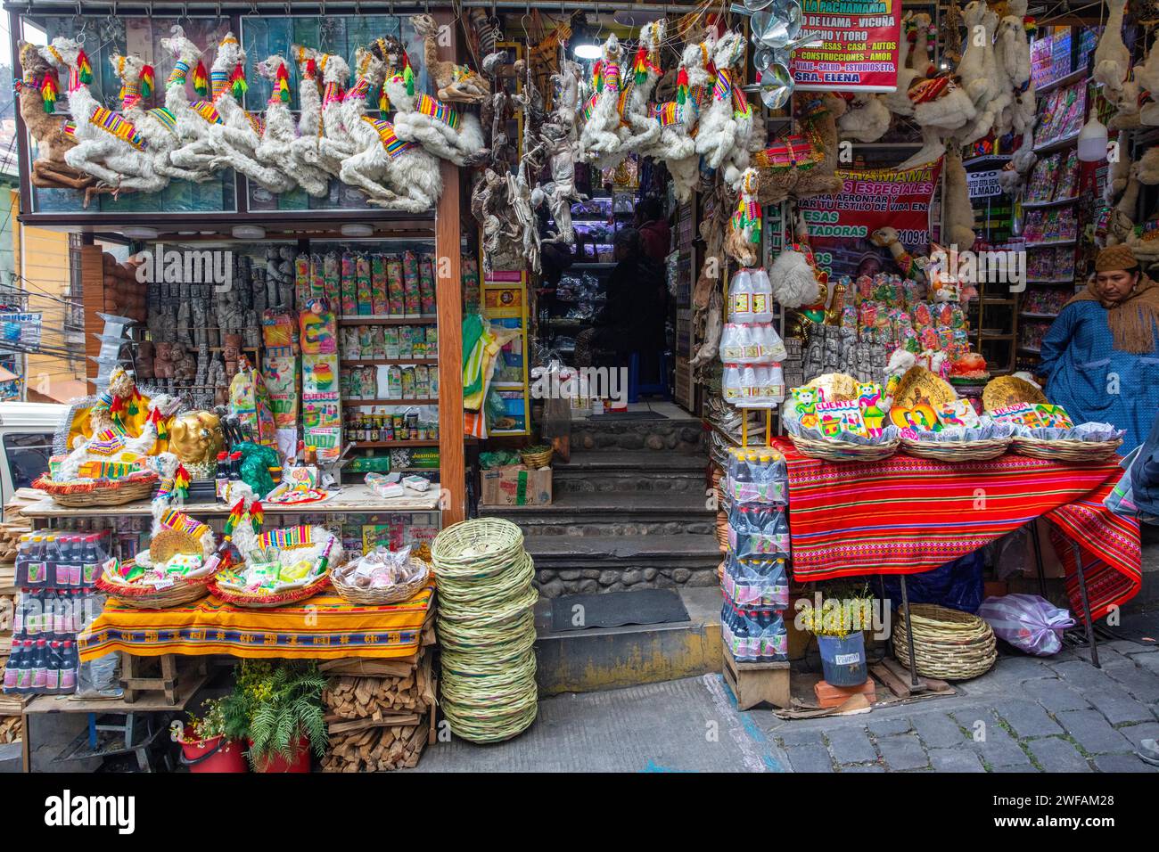 Hexenmarkt La Paz Bolivien Stockfoto