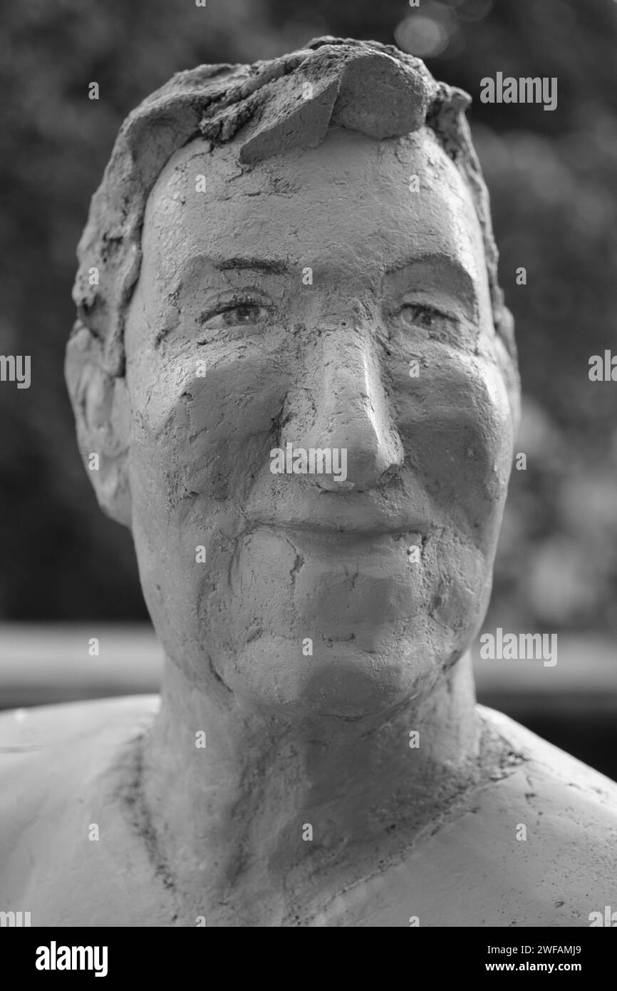 Alltagsmenschen Figur, Skulptur, schwarz-weiß, Fulda, Hessen, Deutschland Stockfoto