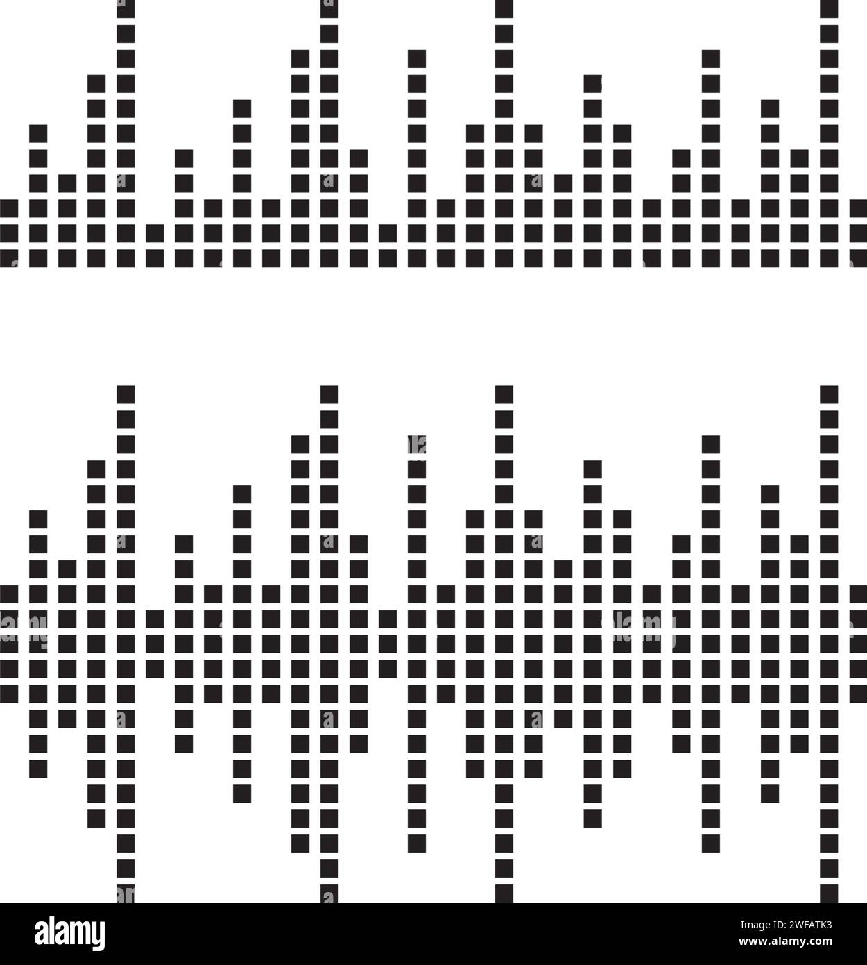Audio-Technologie, Musik Schallwellen Vektor Symbol Illustration Stock Vektor
