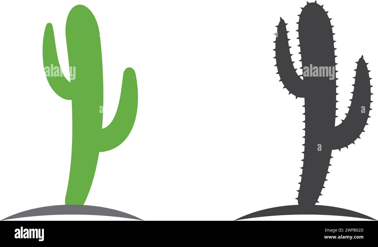 Vektordarstellung der Vorlage für das Cactus-Symbol-Logo Stock Vektor