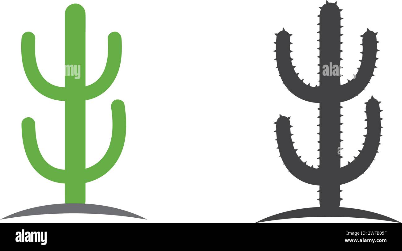 Vektordarstellung der Vorlage für das Cactus-Symbol-Logo Stock Vektor