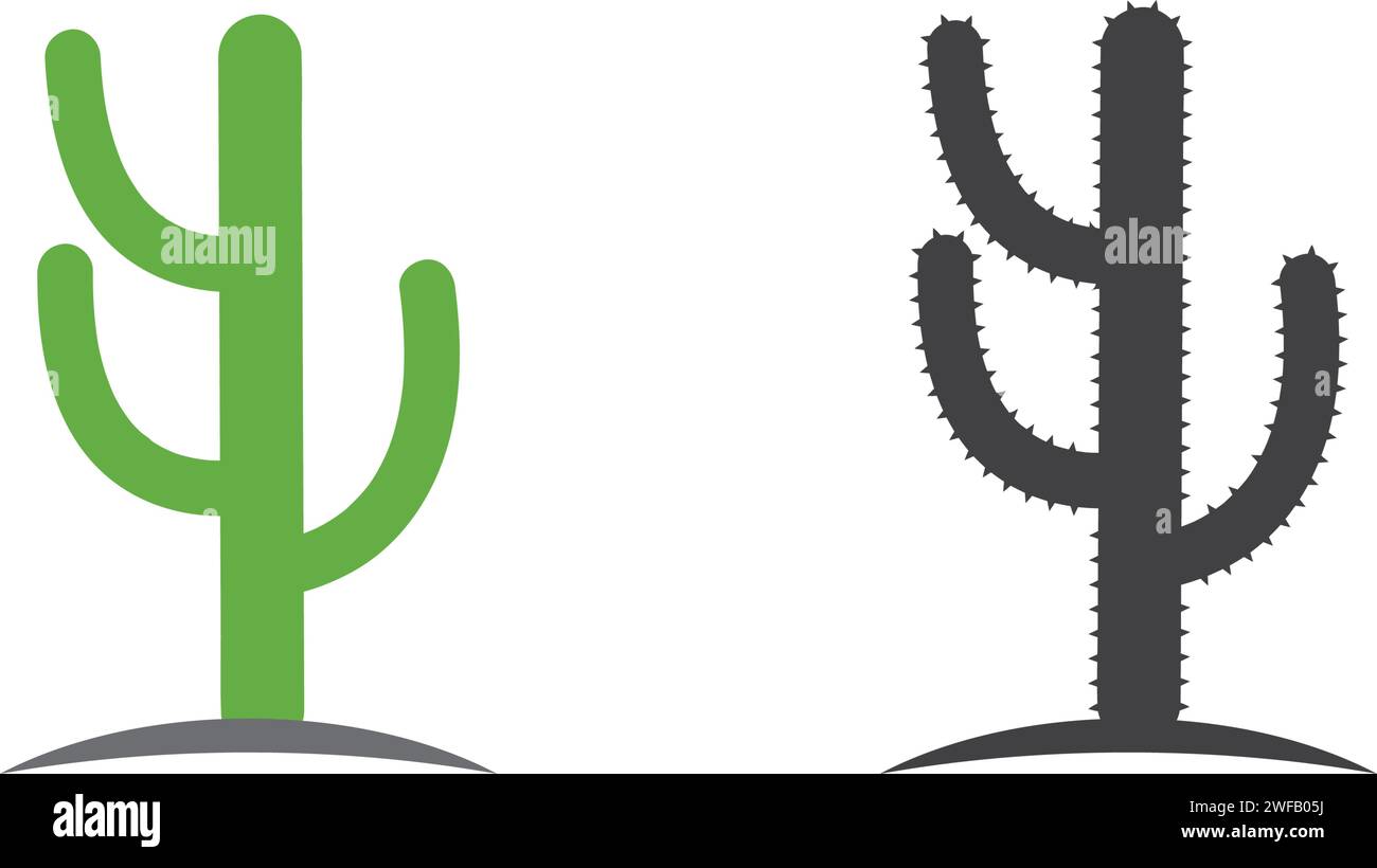 Vektordarstellung der Vorlage für das Cactus-Symbol-Logo Stock Vektor