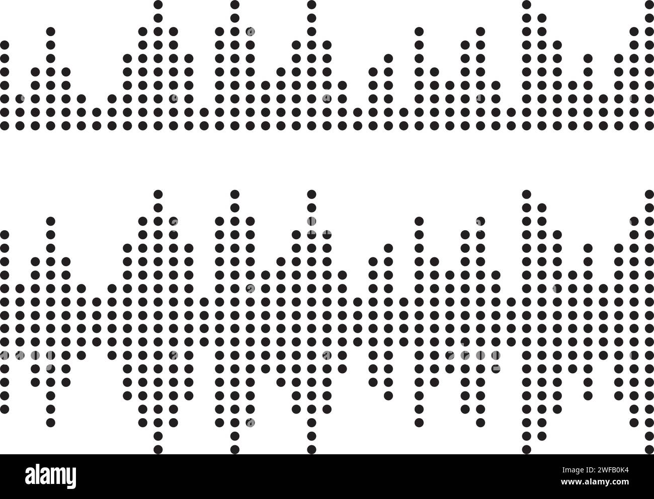 Vorlage für Vektorsymbole für das Sound Wave-Logo Stock Vektor