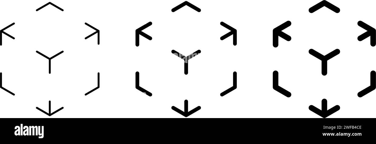 Symbol für isometrische Würfellinie. 3D-Feld. Symbol für Augmented Reality. Symbol für Konzept-AR. Schwarzes Blocksymbol. Quadratischer 3D-Block. Isometrische kubische Form. Vektor Stock Vektor