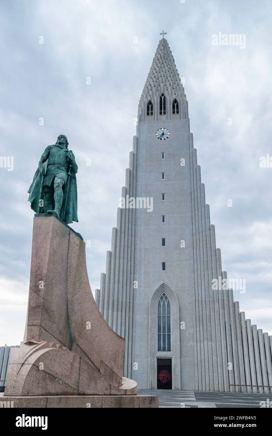 Ikonische isländische Architektur Stockfoto
