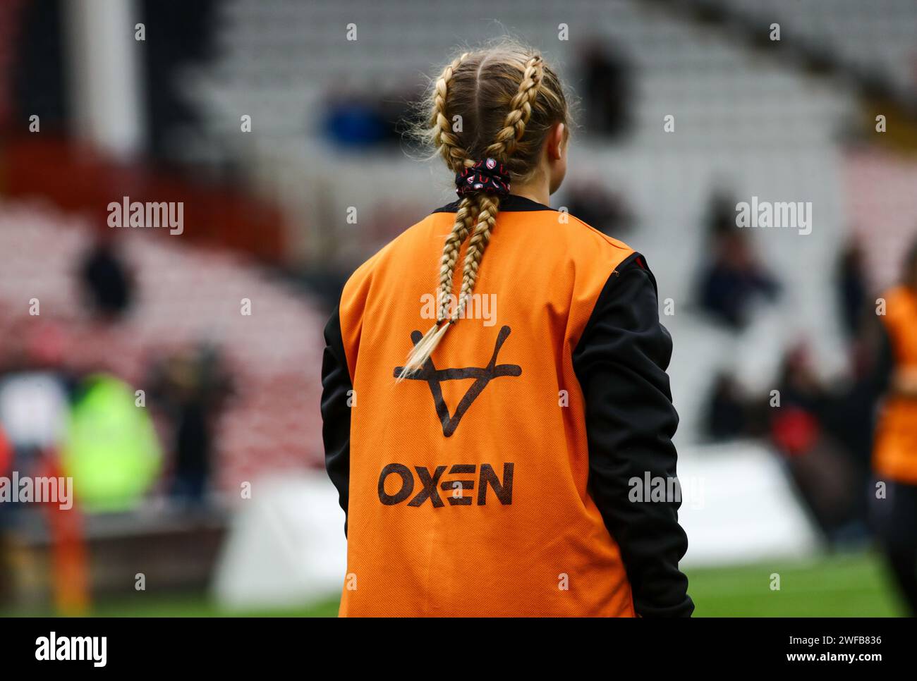 Gloucester, Großbritannien. Januar 2024. Gloucester, England, 20. Januar 2024 Gloucester Spieler im Vorspiel warm warm up the Premiership Womens Rugby Spiel zwischen Gloucester/Hartpury und Saracens Women in Kingsholm in Gloucester, England. (B. East/SPP) Credit: SPP Sport Press Photo. /Alamy Live News Stockfoto