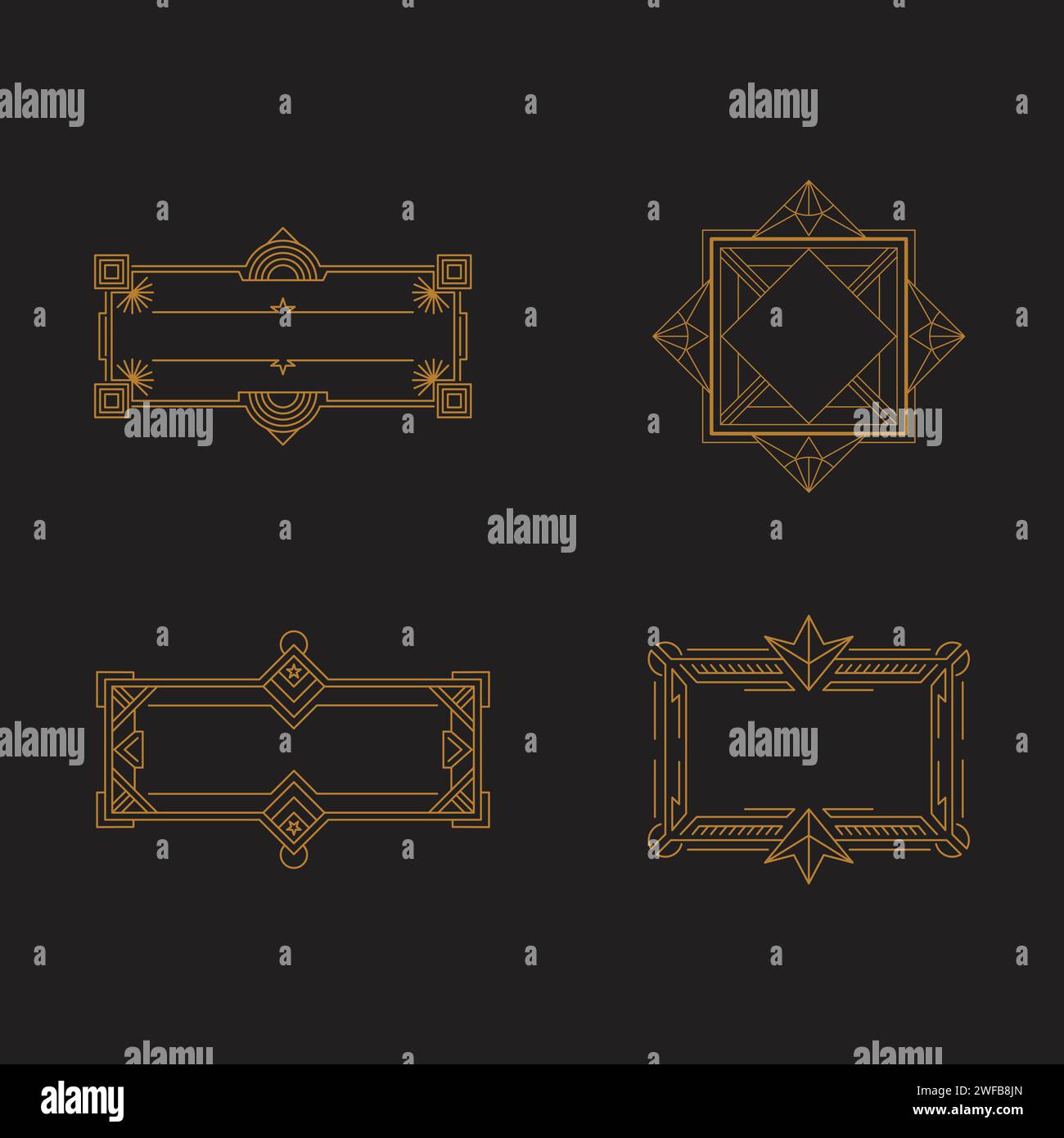 Artdeco Vektor Illustration Design Vorlage Stock Vektor