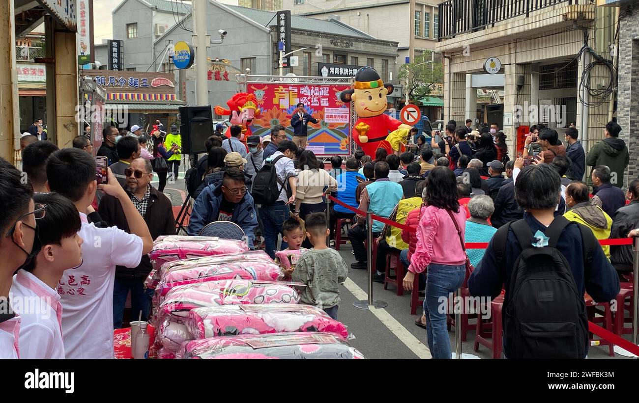 Kaohsiung, Taiwan 21. Januar 2024: Chen Chi-mai (C), ein taiwanesischer Politiker und aktueller Bürgermeister von Kaoshiung Stockfoto