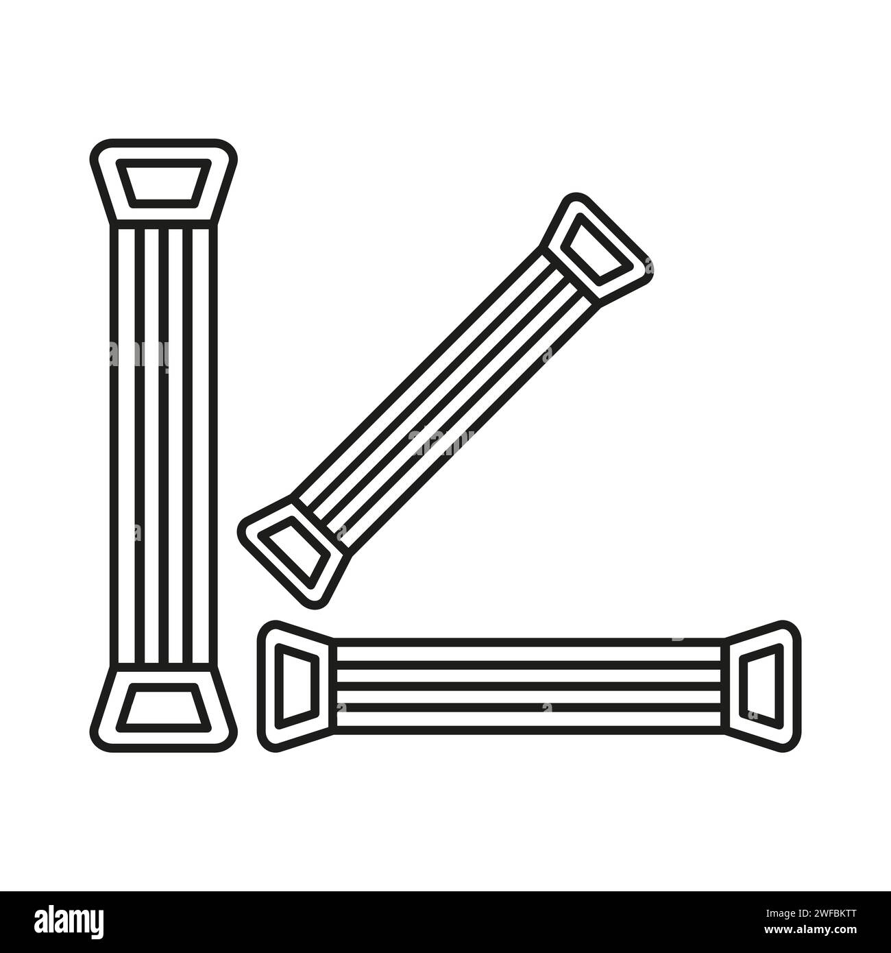 Symbol für Brustvergrößerung. Vektorabbildung. EPS 10. Rohbild. Stock Vektor