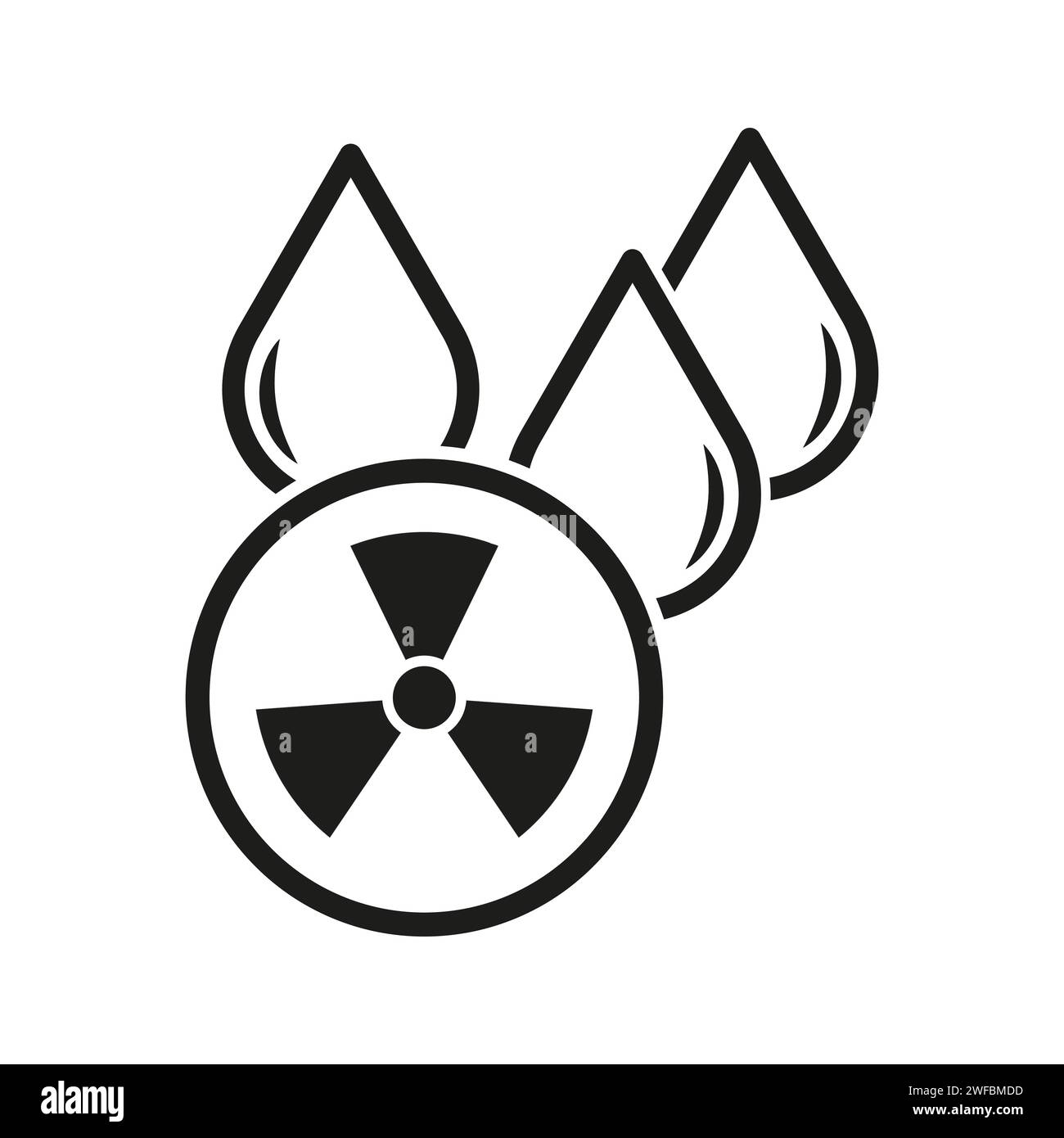 Strahlungssymbol, Drop-Symbol. Vektorabbildung. EPS 10. Rohbild. Stock Vektor