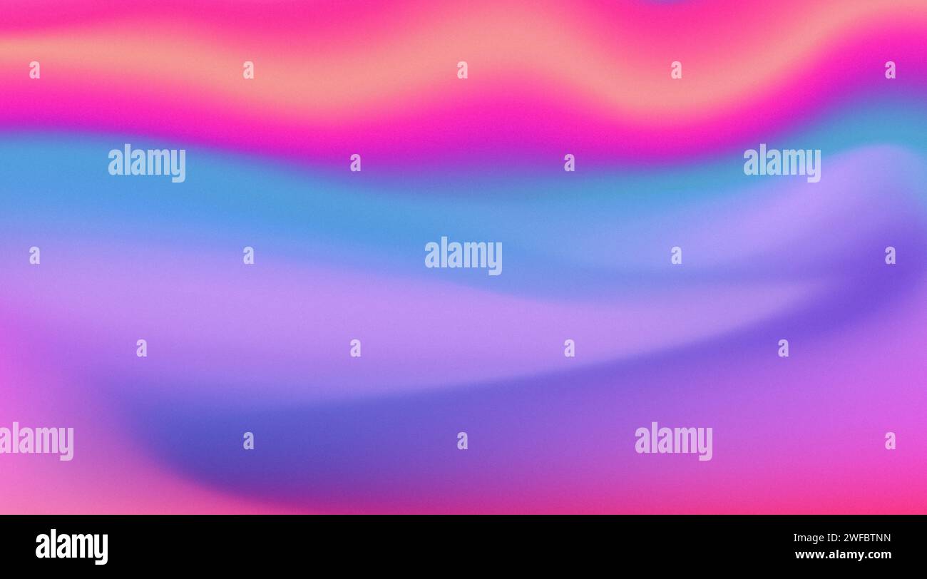 Flüssiger vibrierender Farbfluss abstrakter genarbter Hintergrund rosa blau lila rot verschwommener Farbfluss Banner Poster Cover Design, Rauschen Textur Effekt. Stockfoto