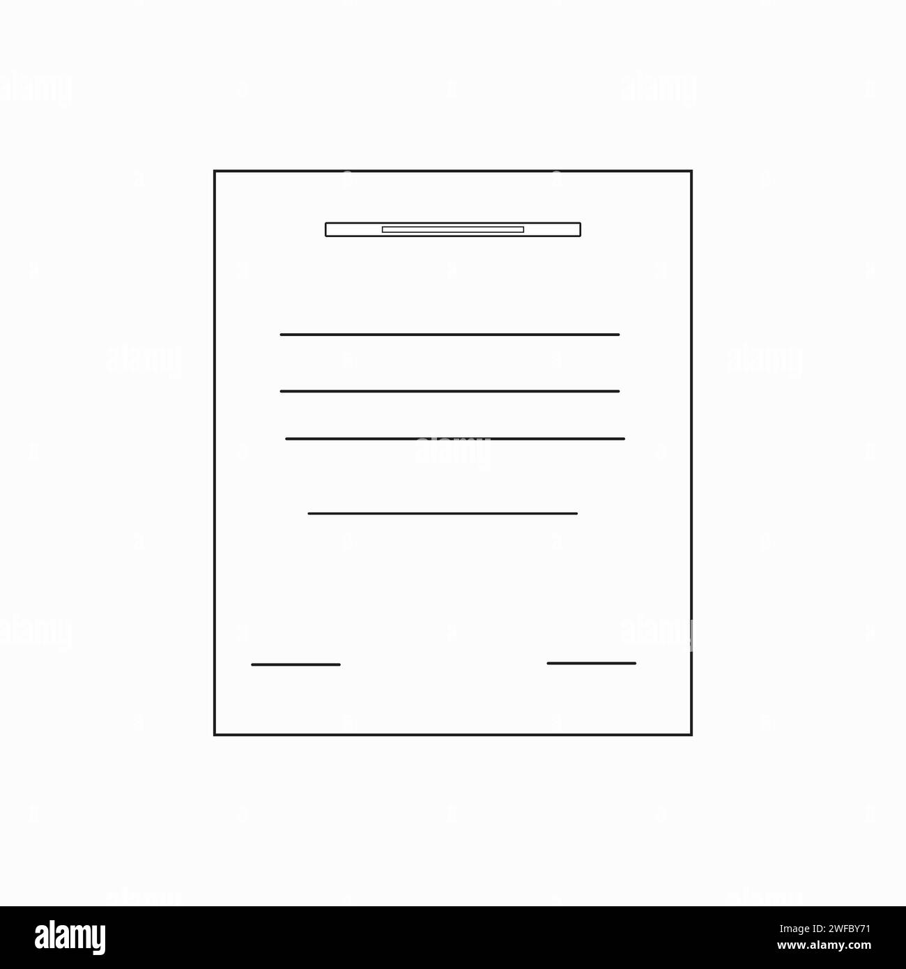 Symbol "Dokumentseite". Antragsformular. Flaches Symbol. Geschäftskonzept. Line Art Design. Vektorabbildung. Rohbild. EPS 10. Stock Vektor