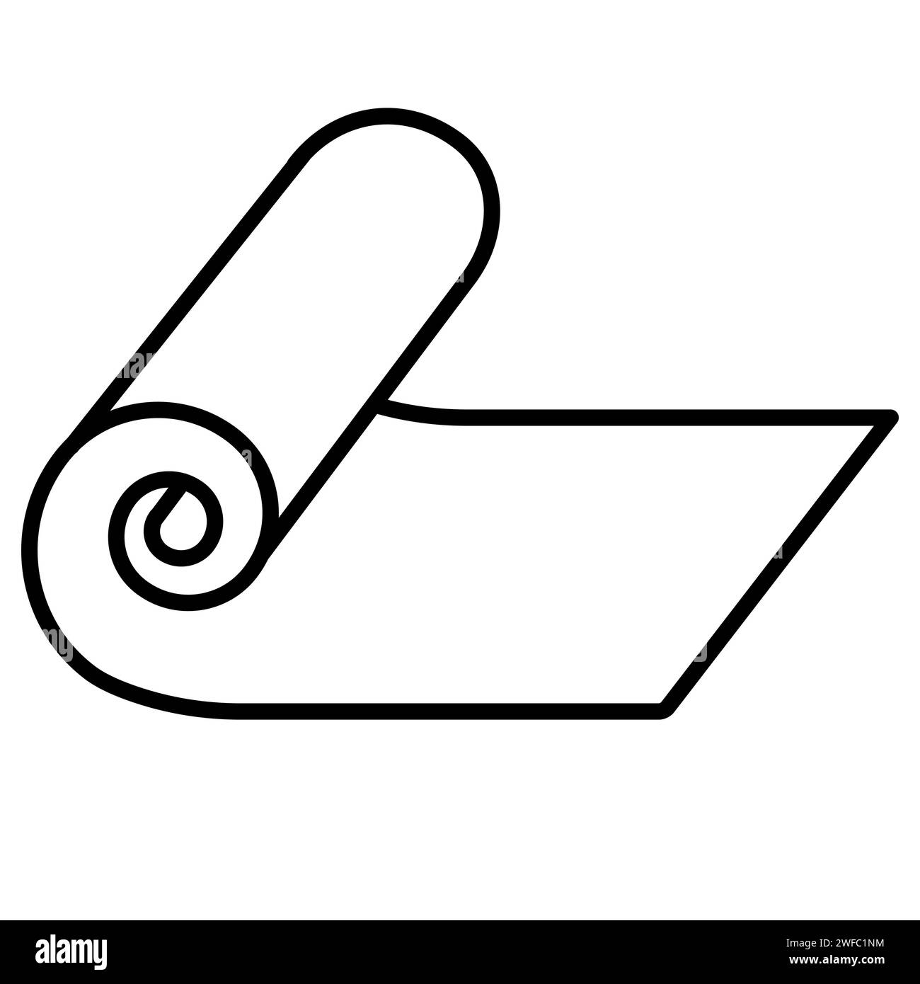 Icon Rollkaremat, warme Karemat Matte Tourismus Yoga Fitness Stock Vektor