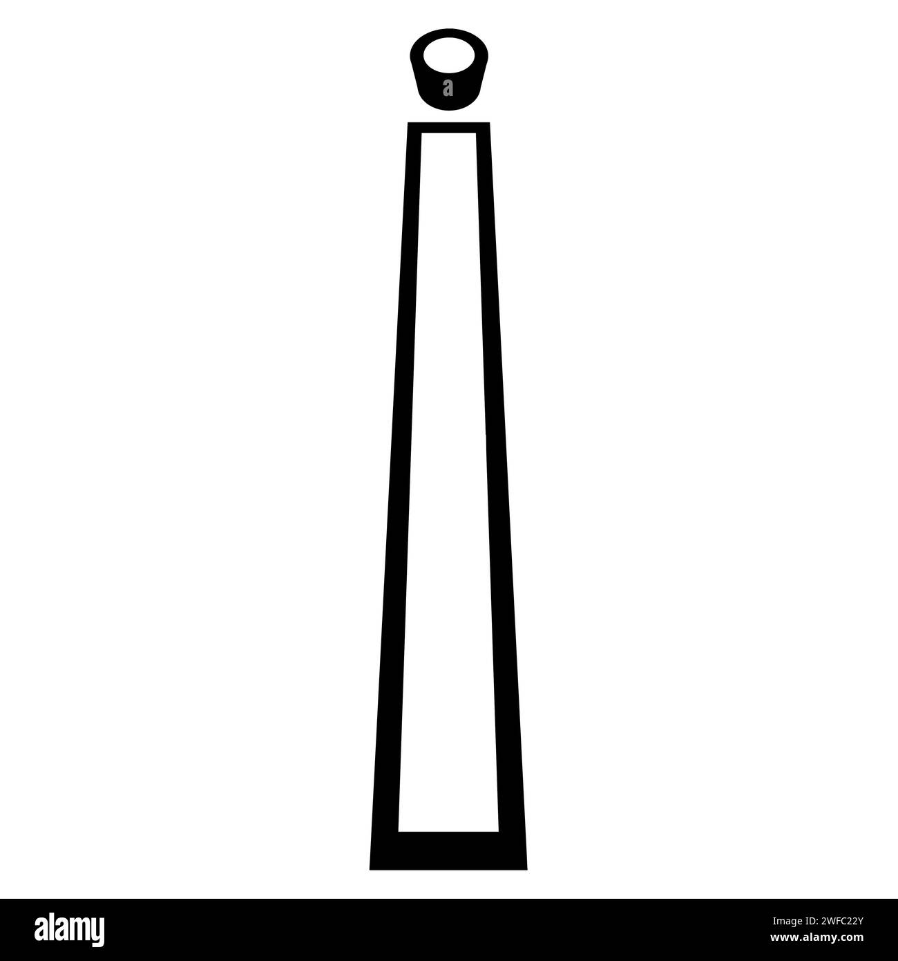 Logobuchstabe i, hohe, schlanke Schriftart Buchstabe i perspektivische Höhe Stock Vektor