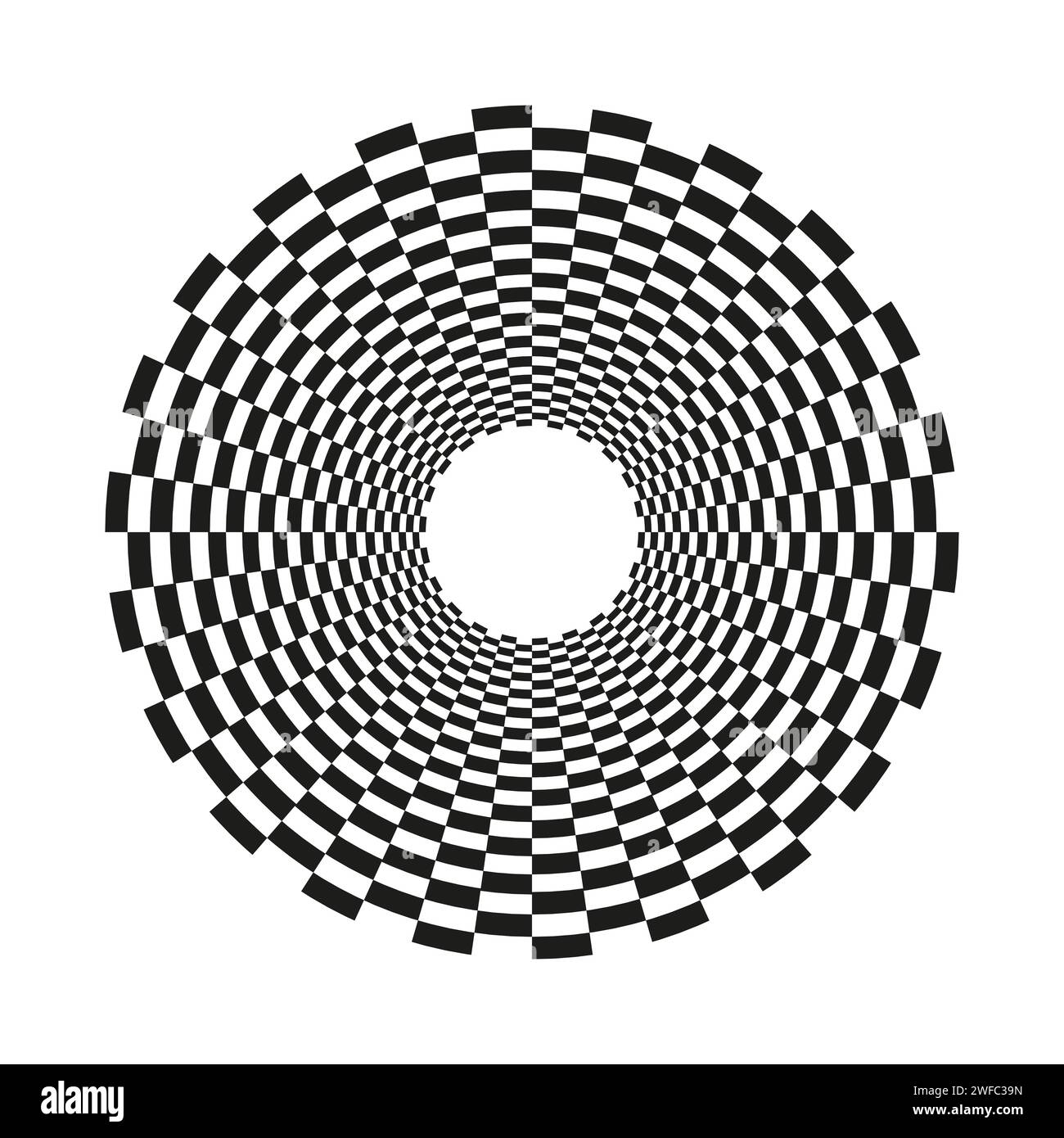 Kreistunnel. Draufsicht. Vektorabbildung. Rohbild. EPS 10. Stock Vektor