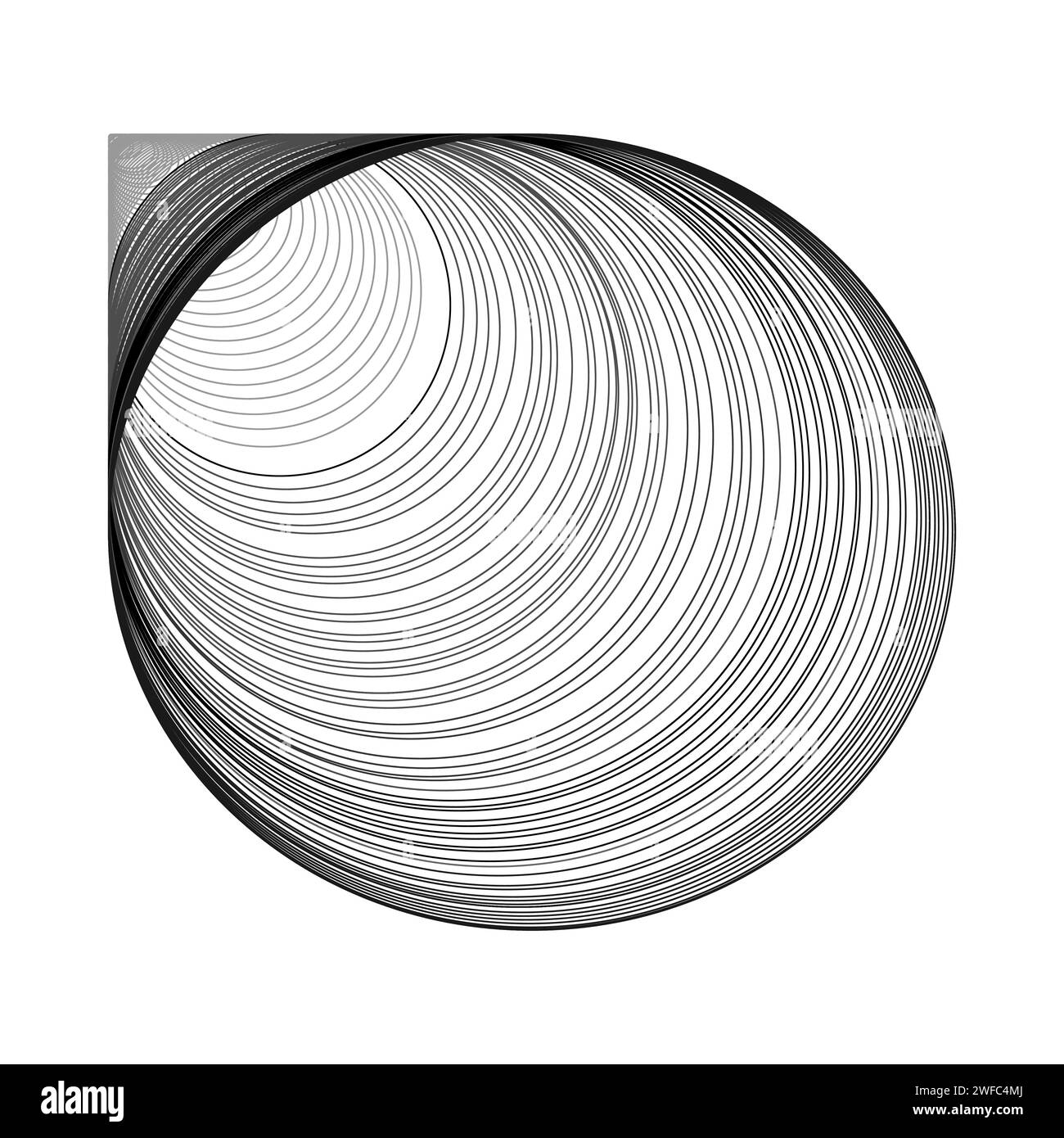 Spiralrohr. Geometrische Form. Symbol. Runde Form. Vektorabbildung. Rohbild. EPS 10. Stock Vektor