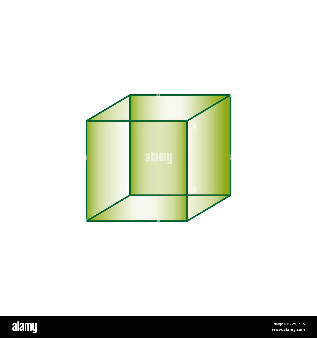 Cube im 3D-Stil. Vektorabbildung. Rohbild. EPS 10. Stock Vektor