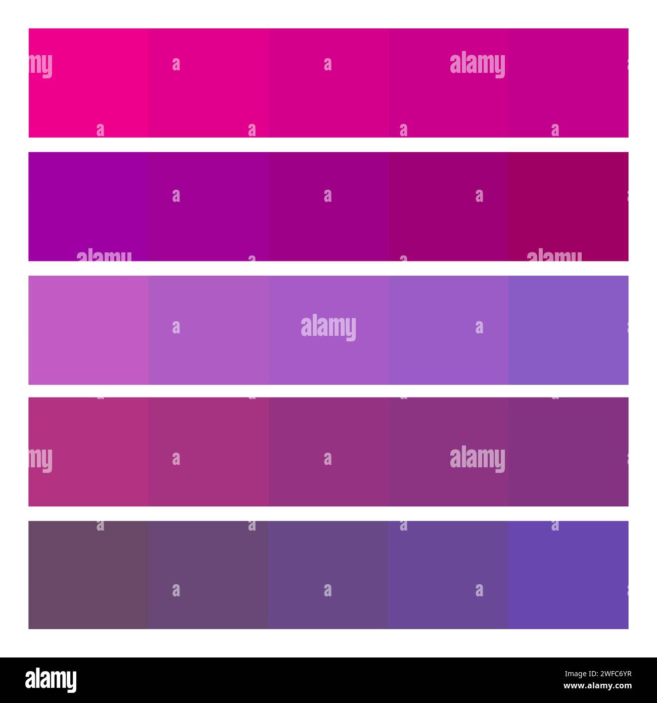 Farbpalette in Pink und Lila. Kreatives Konzept. Kunstdesign. Inneneinrichtung. Vektorabbildung. Rohbild. EPS 10. Stock Vektor
